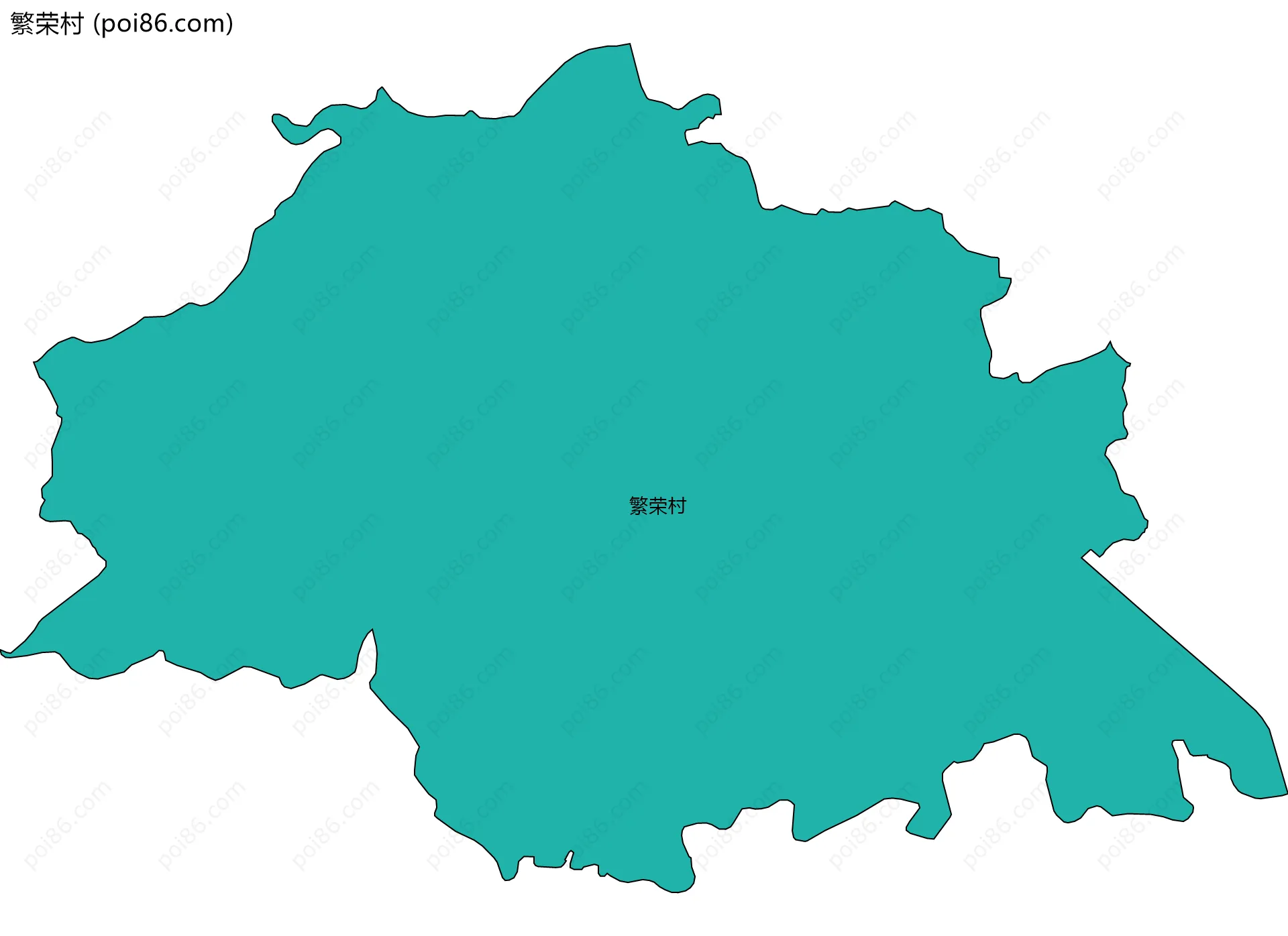 繁荣村边界地图
