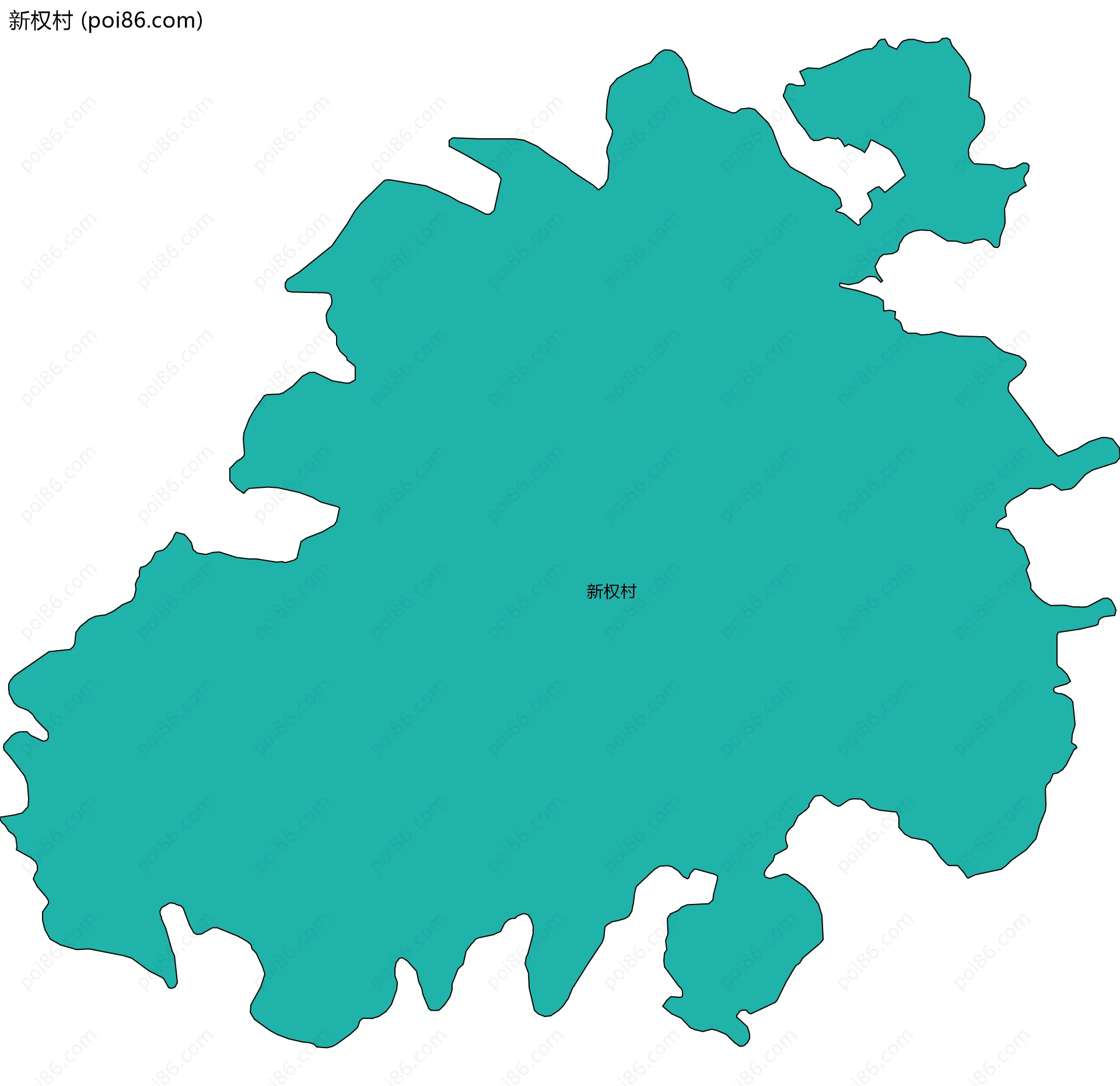新权村边界地图