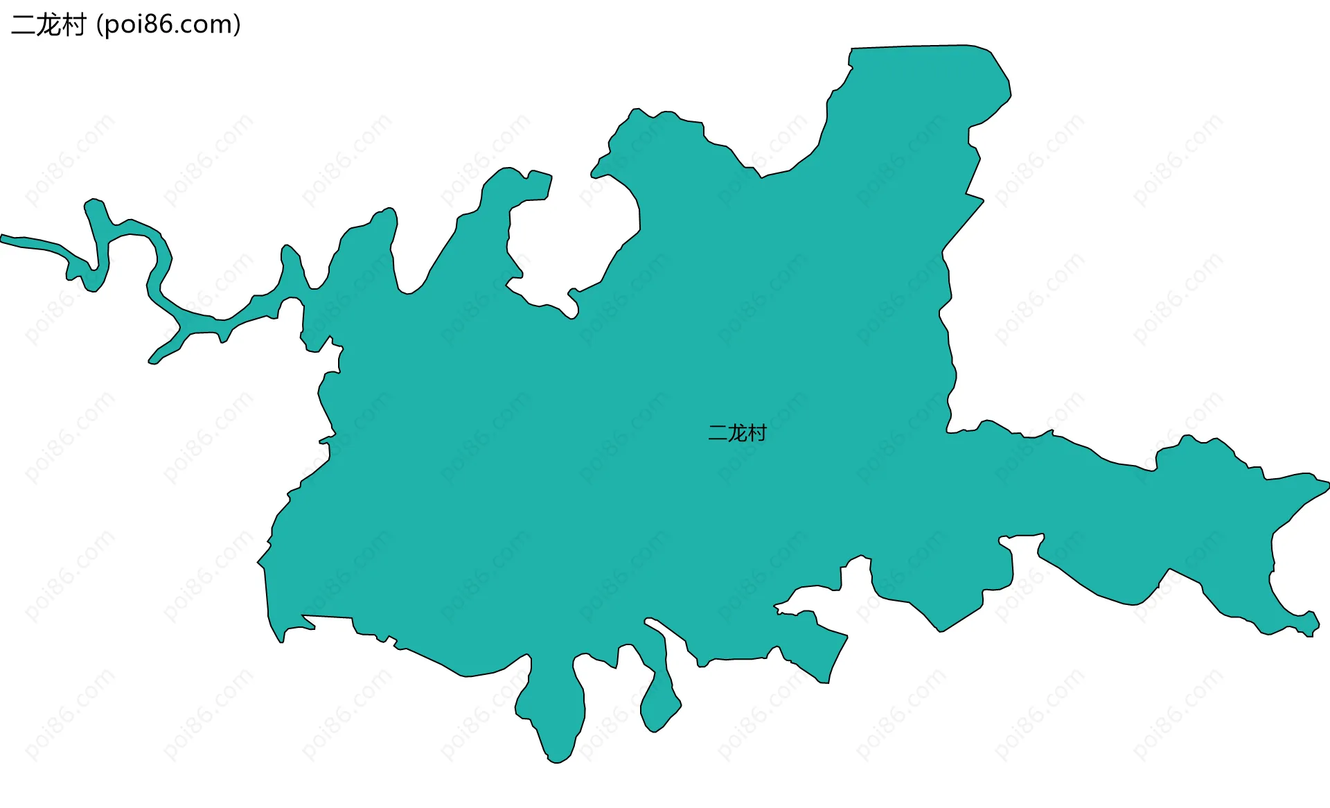 二龙村边界地图