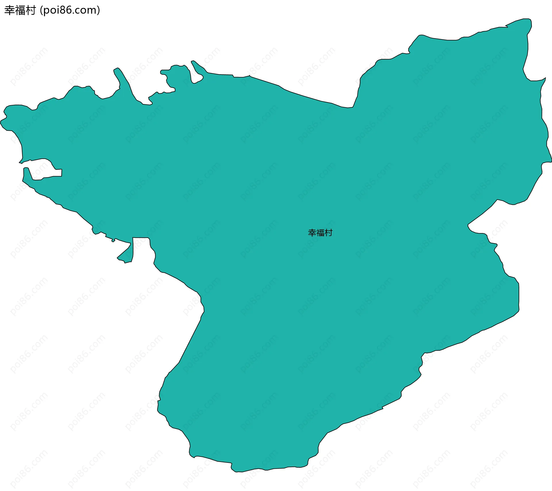 幸福村边界地图