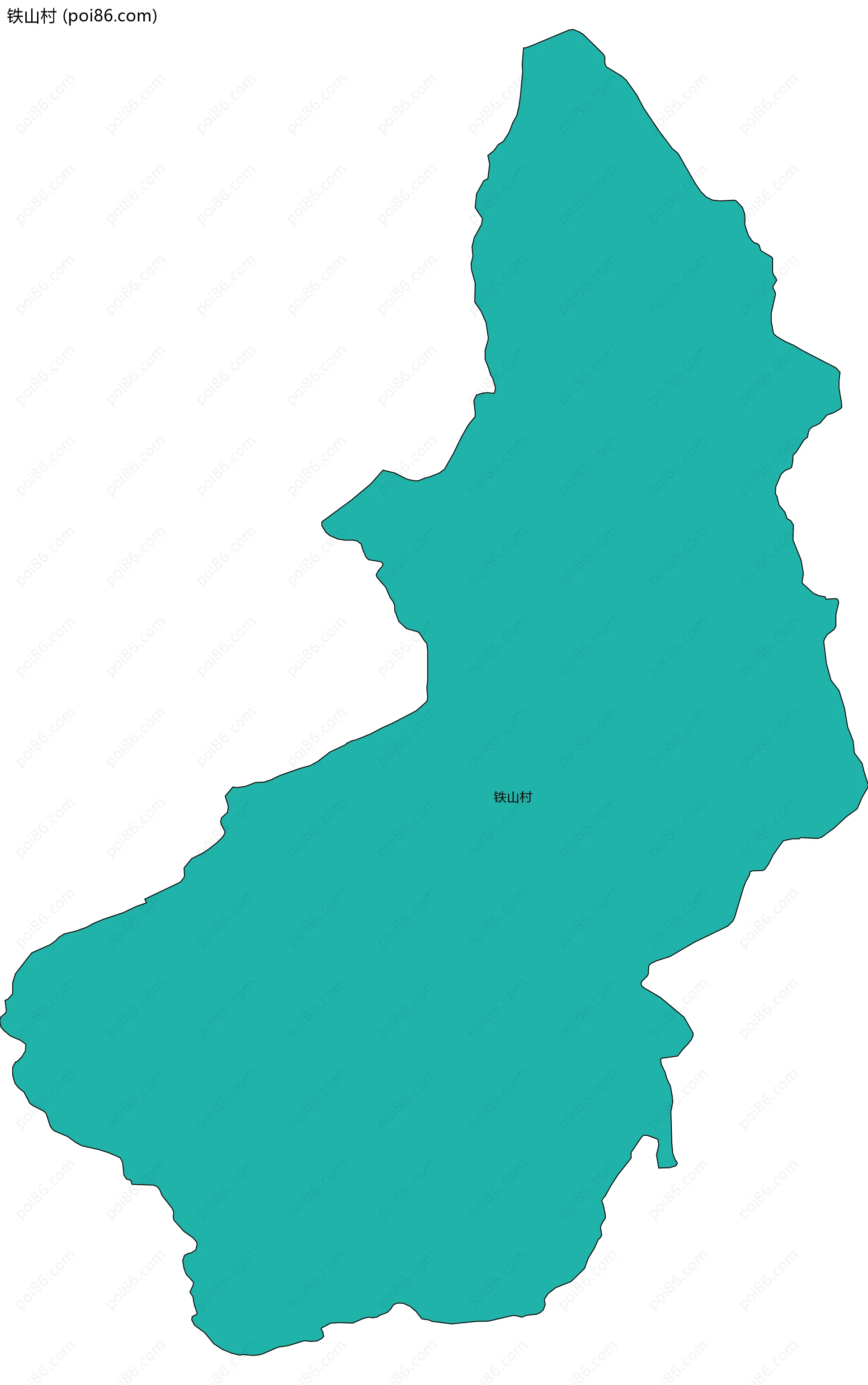 铁山村边界地图