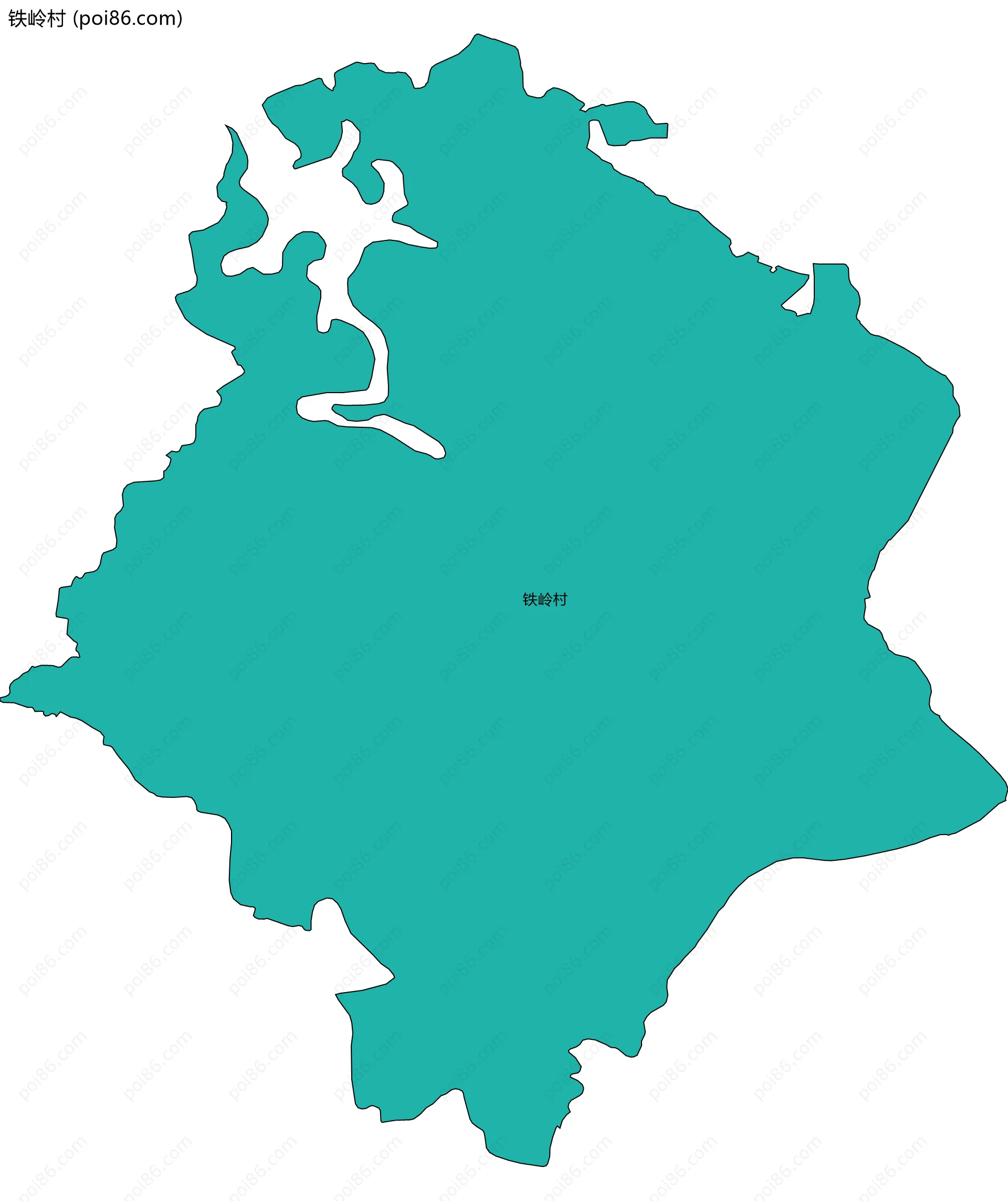 铁岭村边界地图