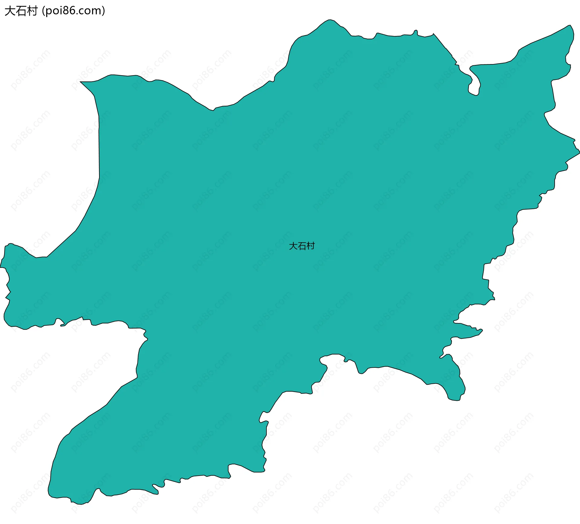 大石村边界地图