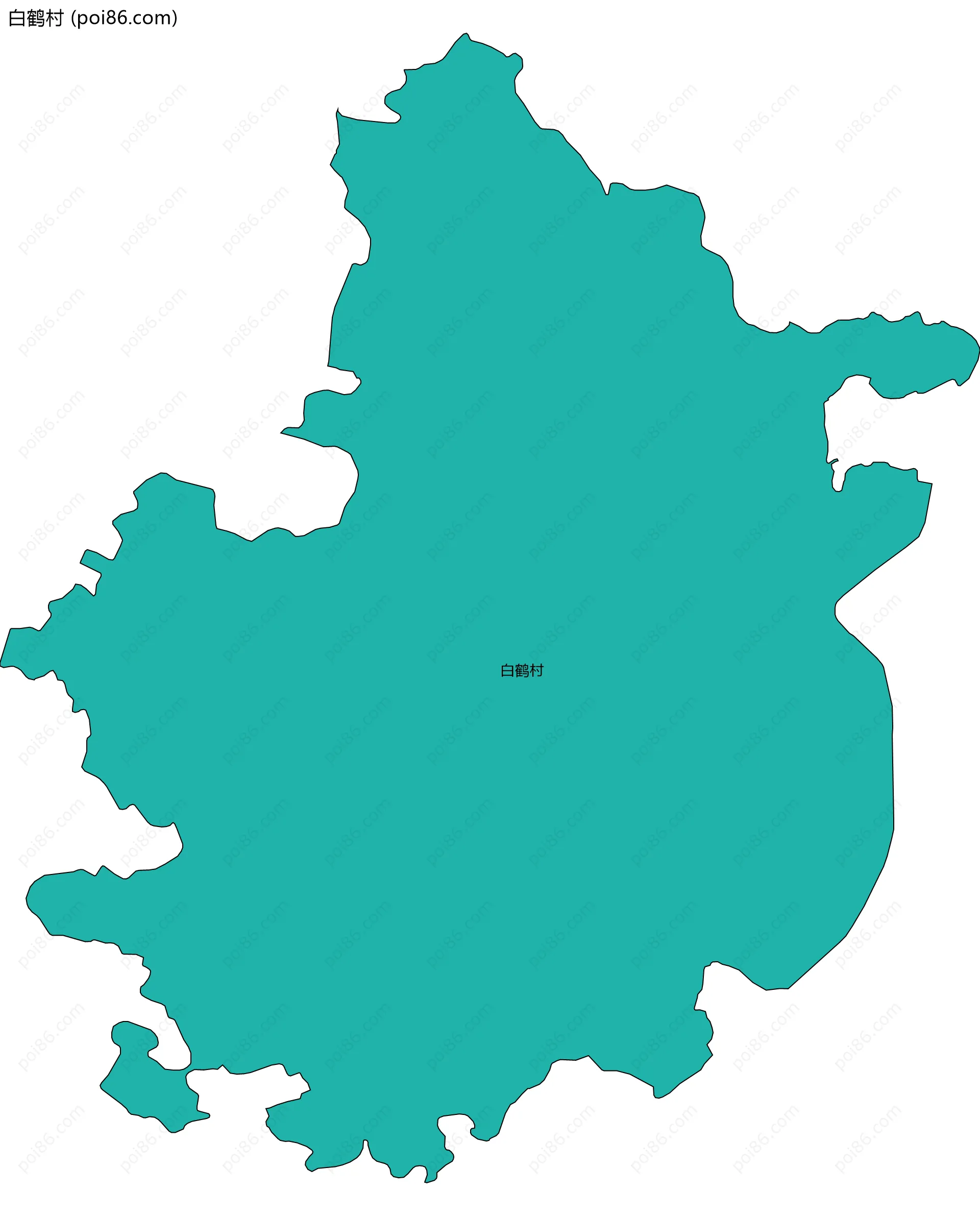 白鹤村边界地图