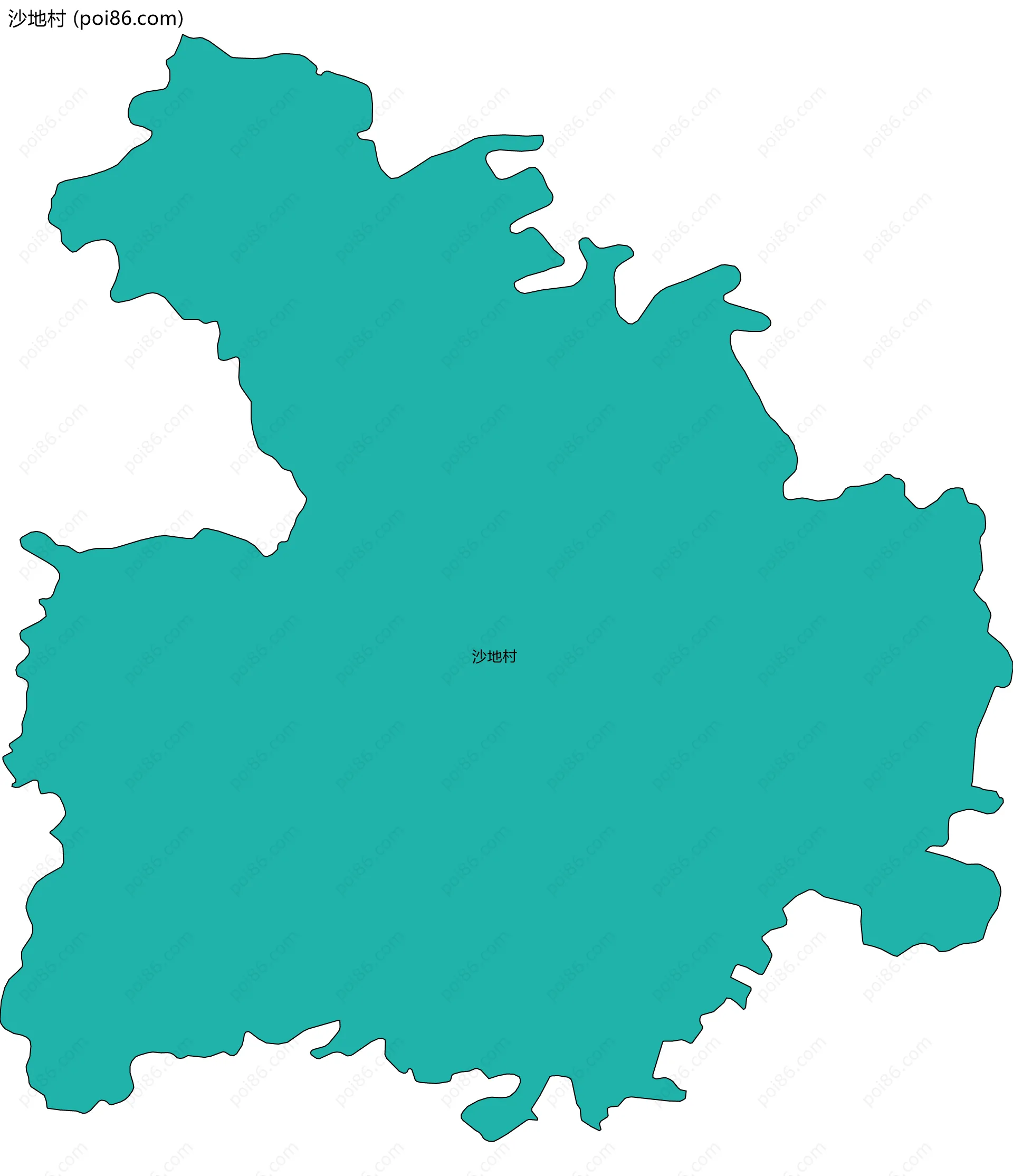 沙地村边界地图