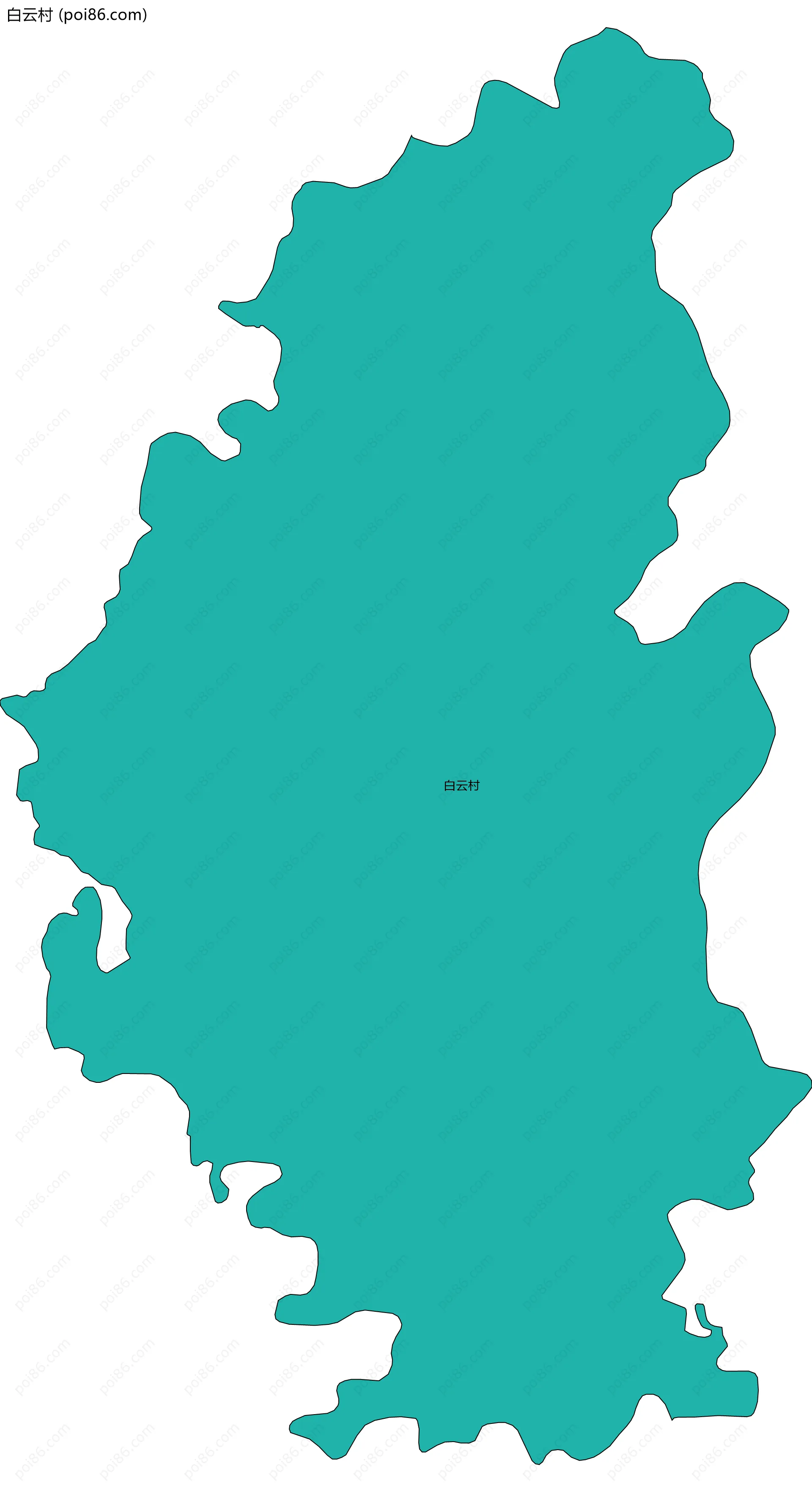 白云村边界地图