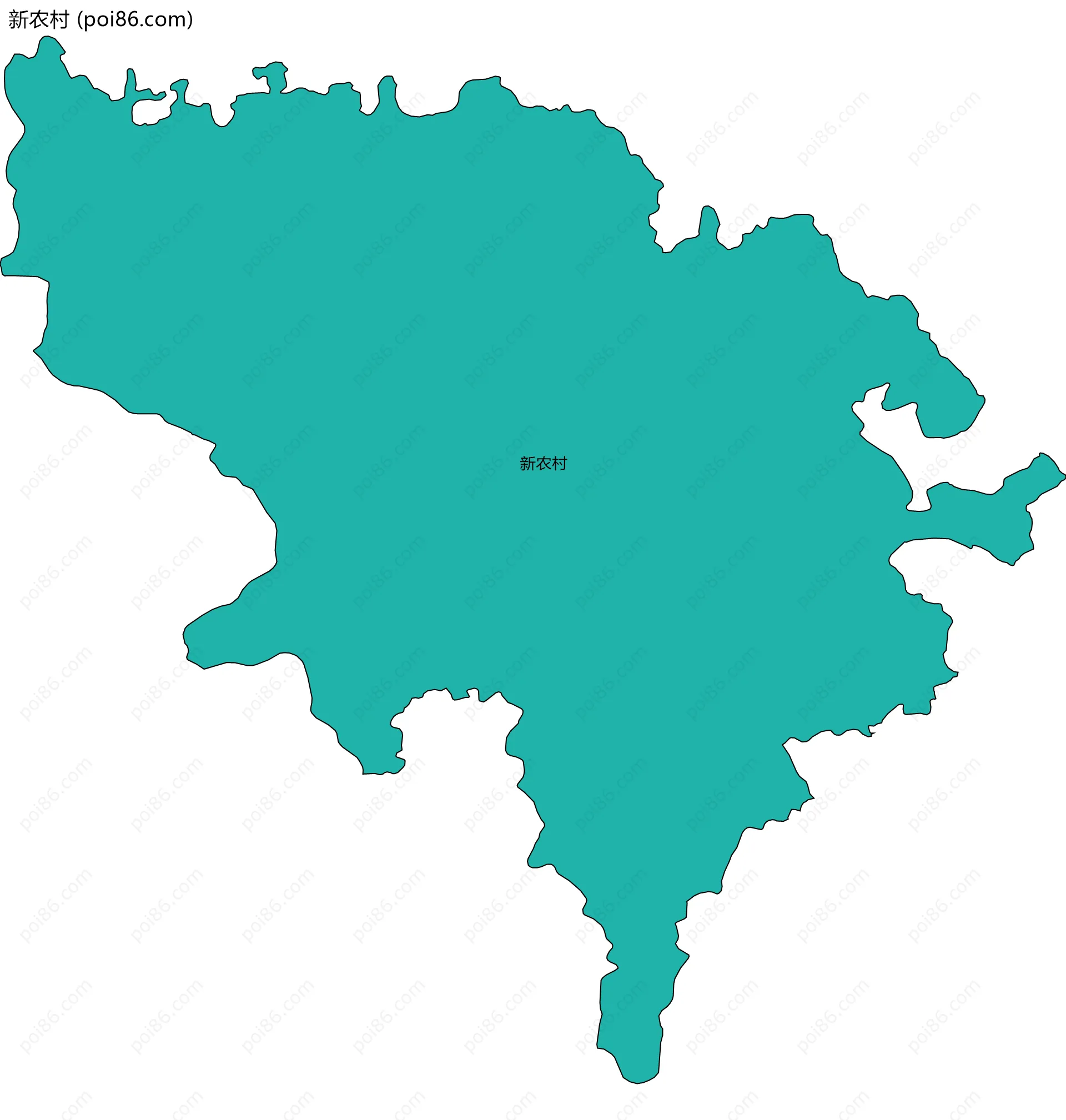 新农村边界地图