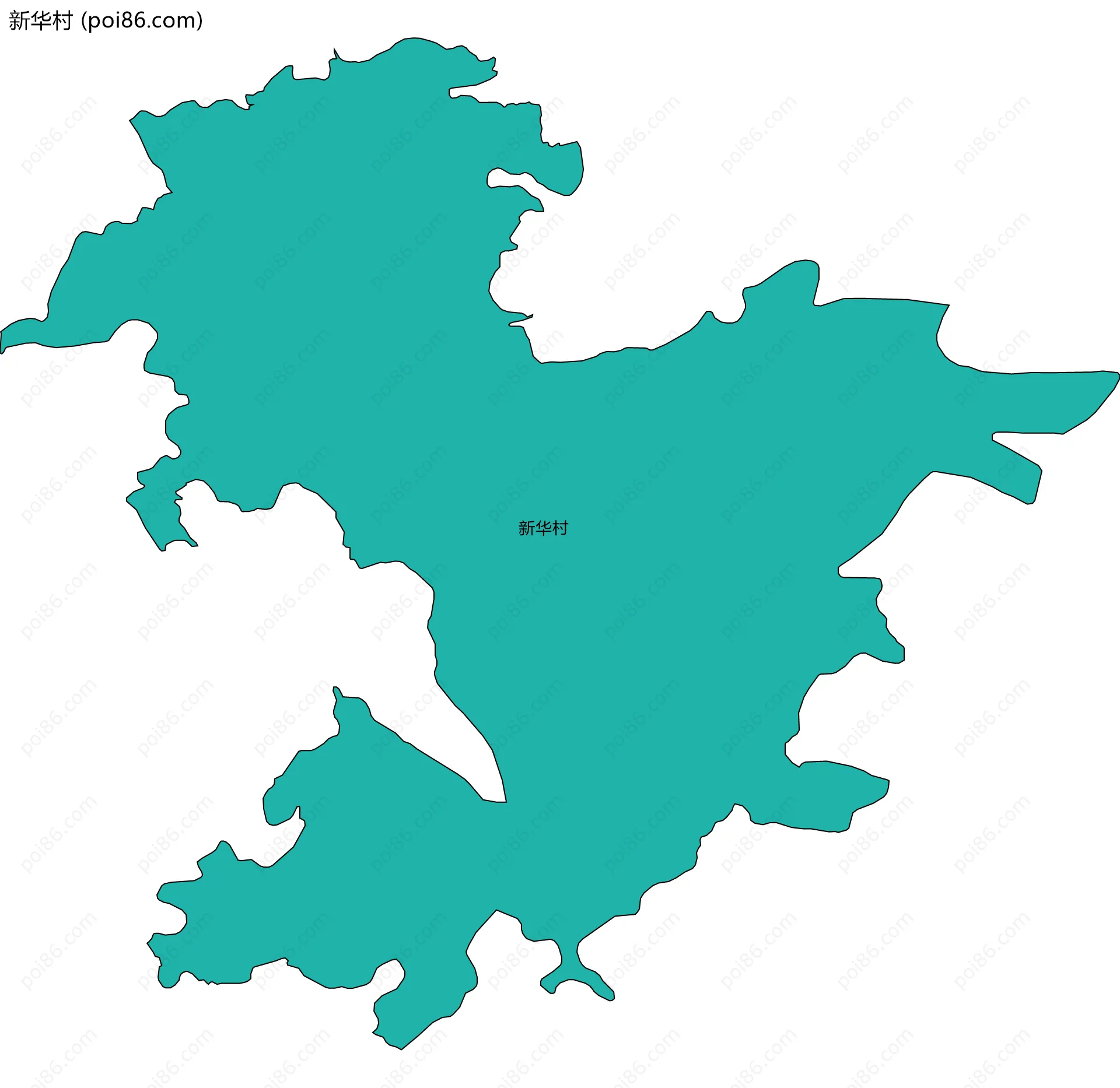 新华村边界地图