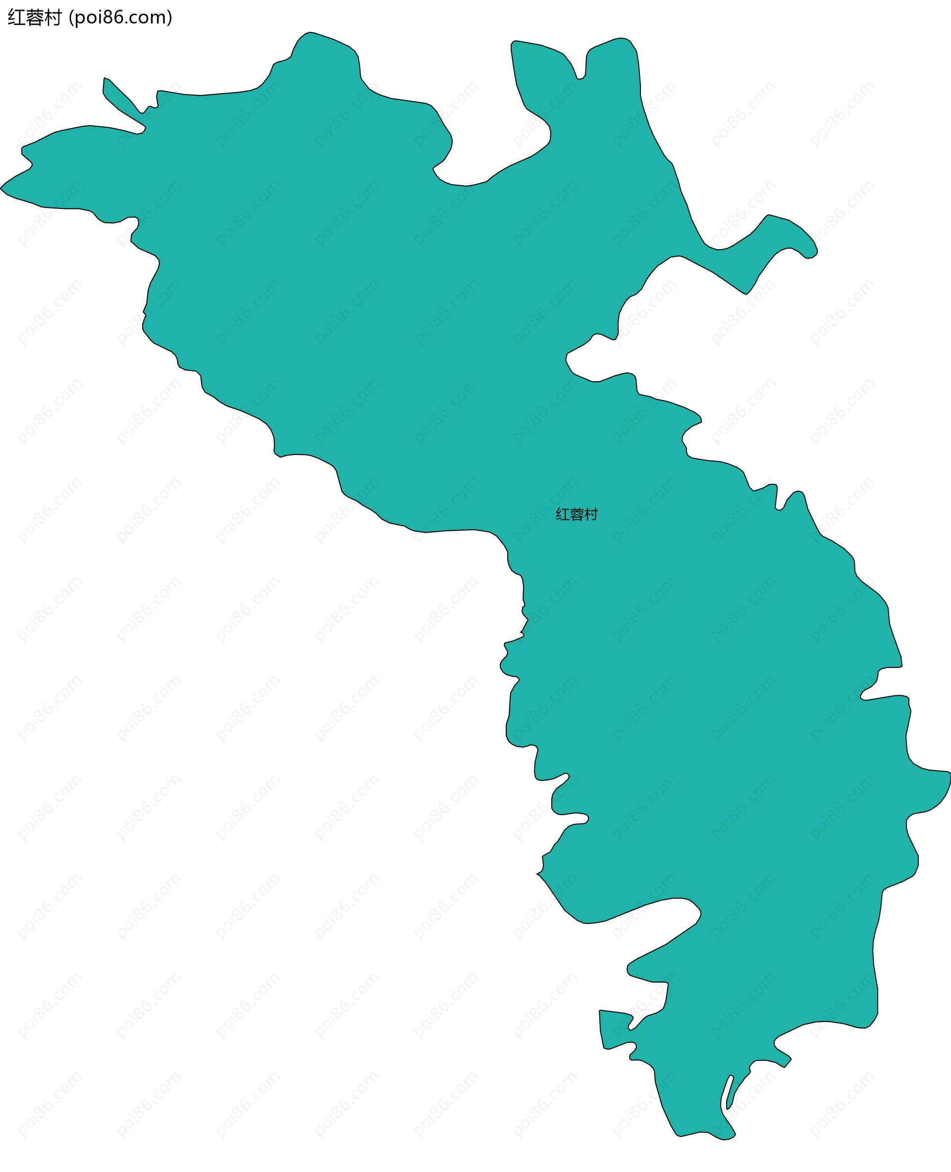 红蓉村边界地图