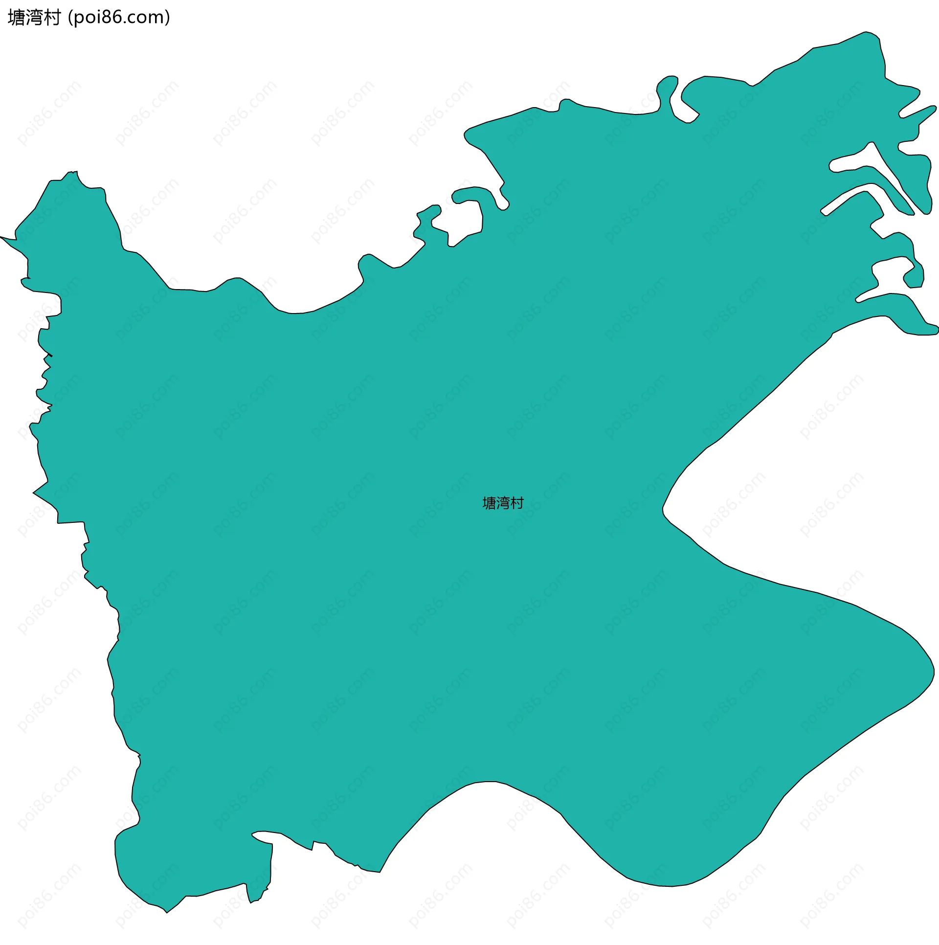 塘湾村边界地图