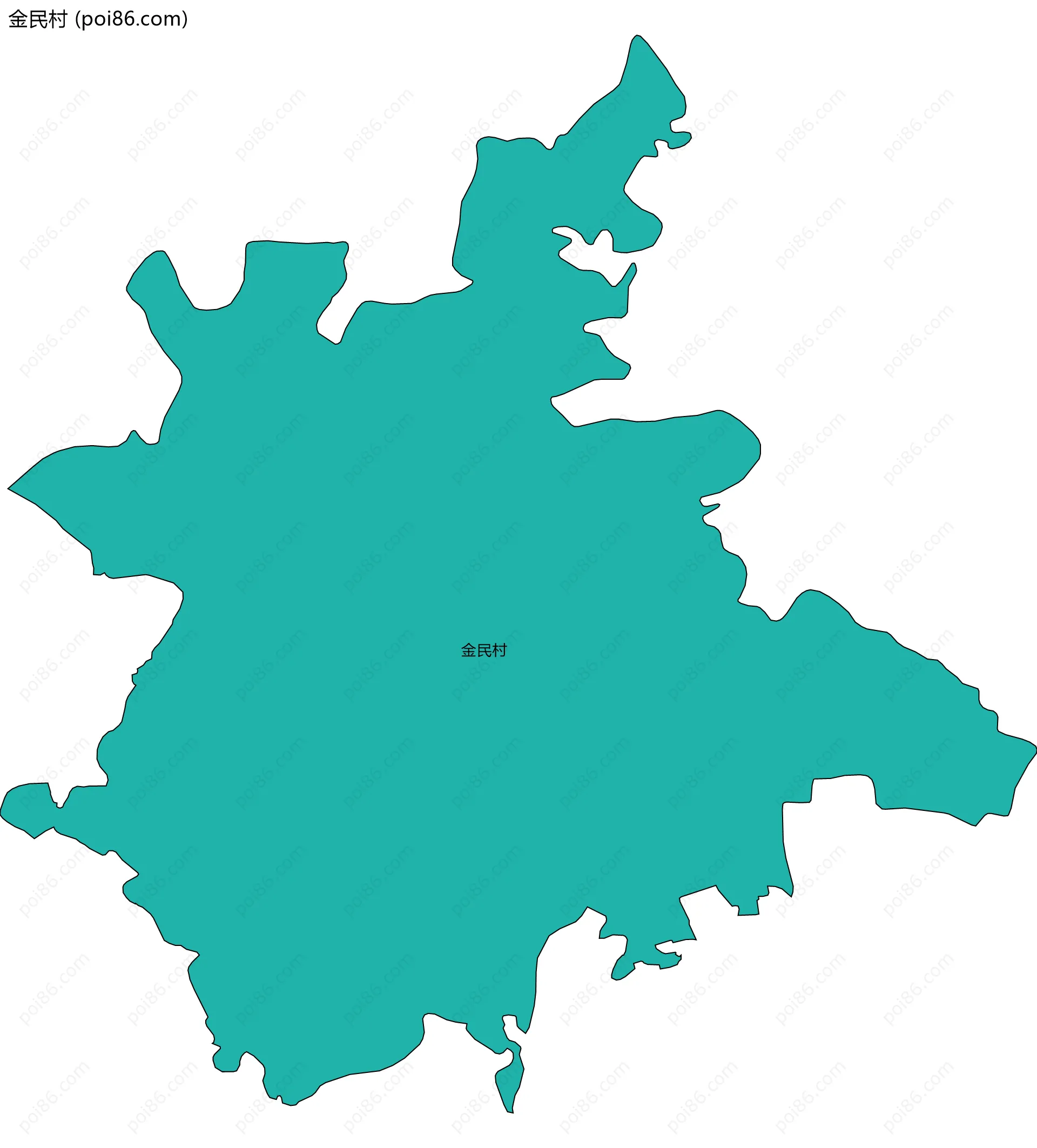 金民村边界地图