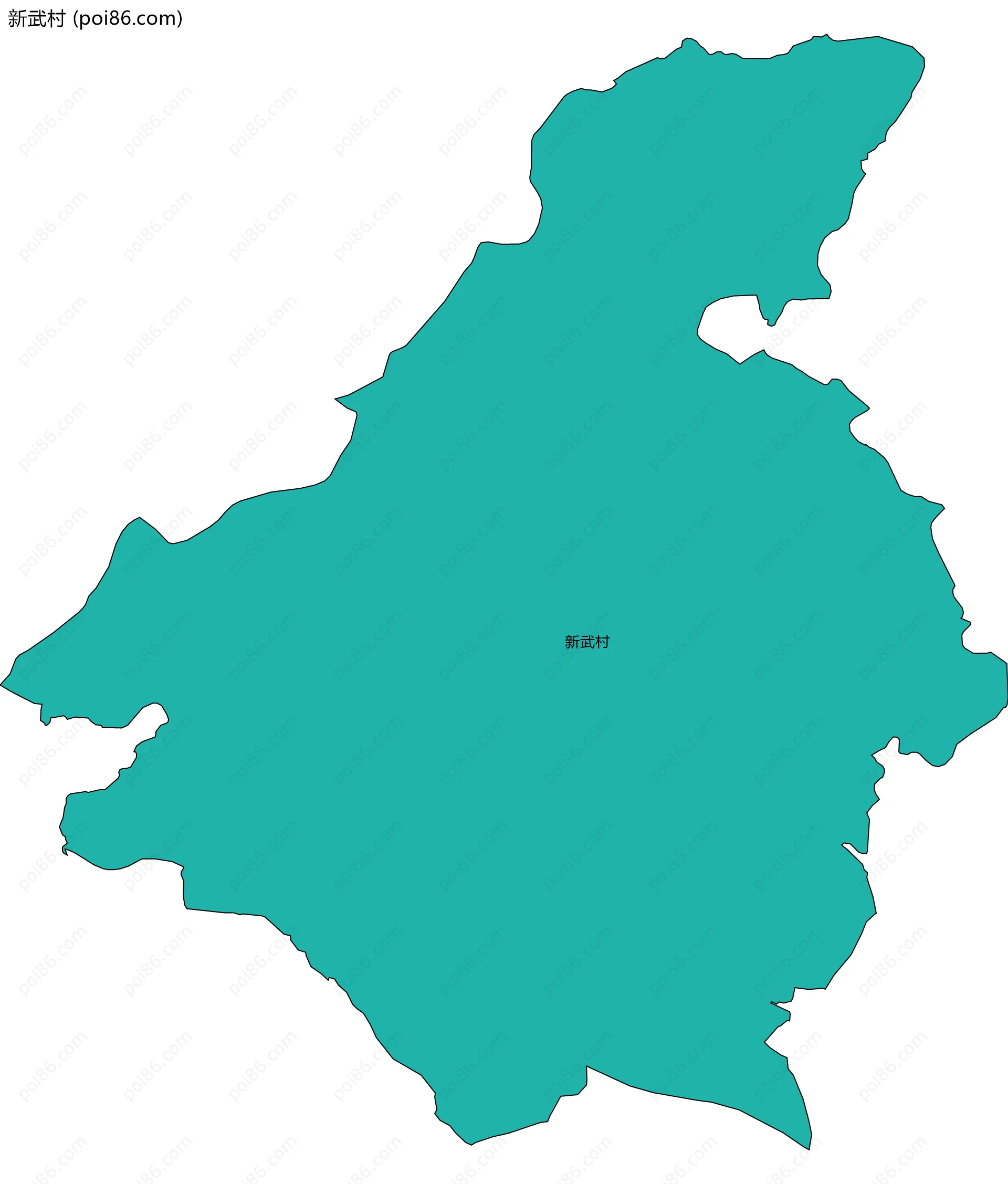 新武村边界地图