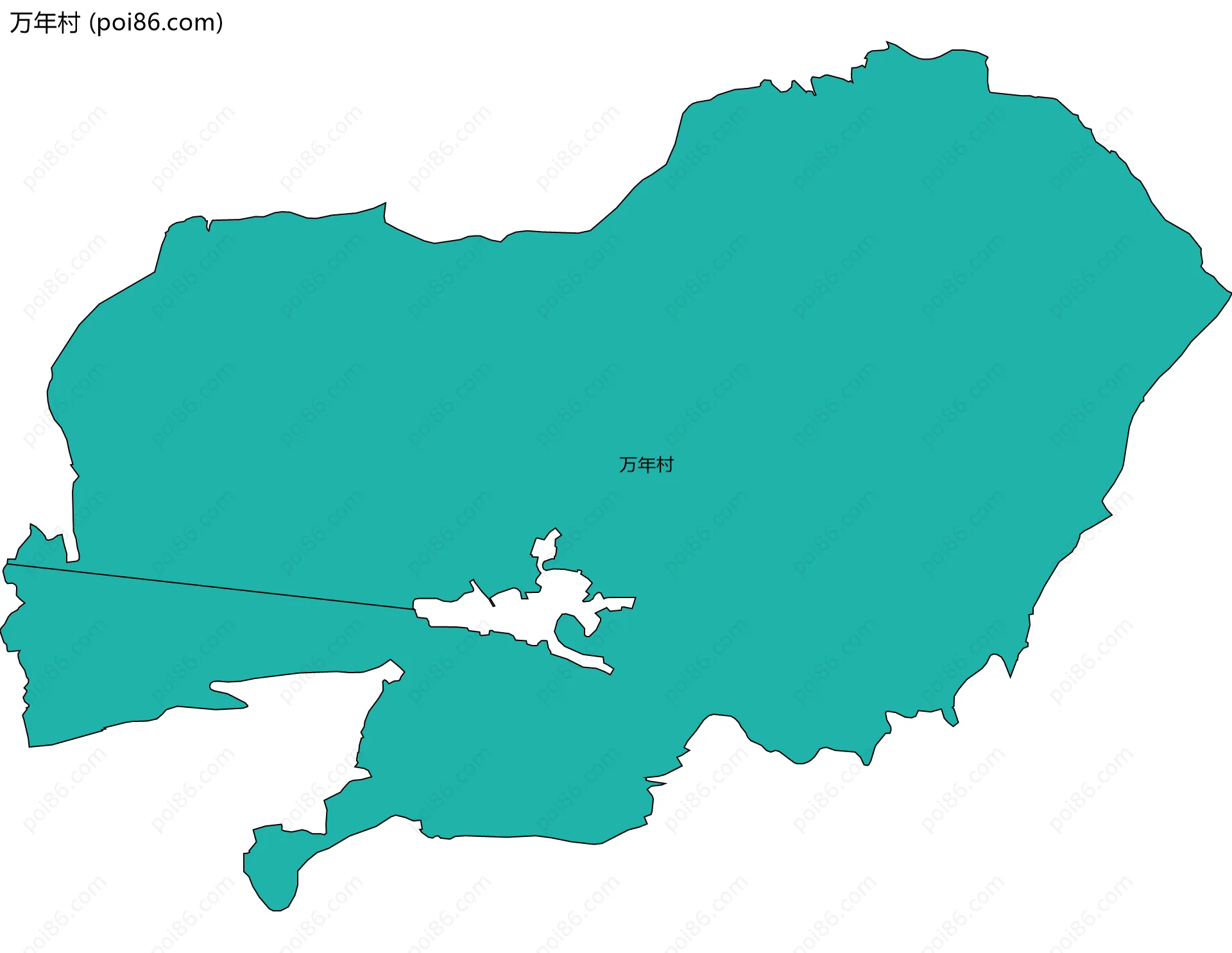 万年村边界地图