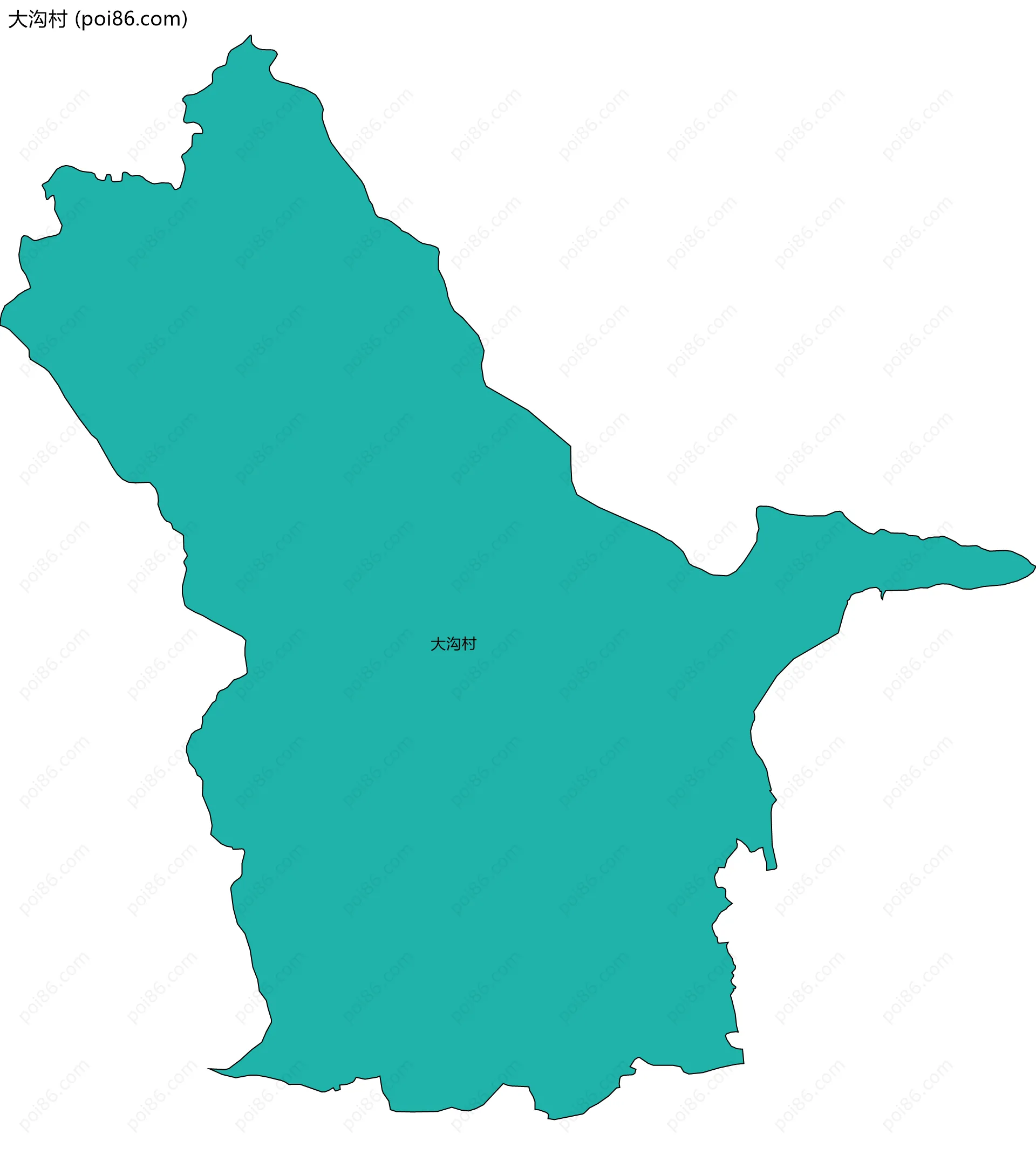 大沟村边界地图