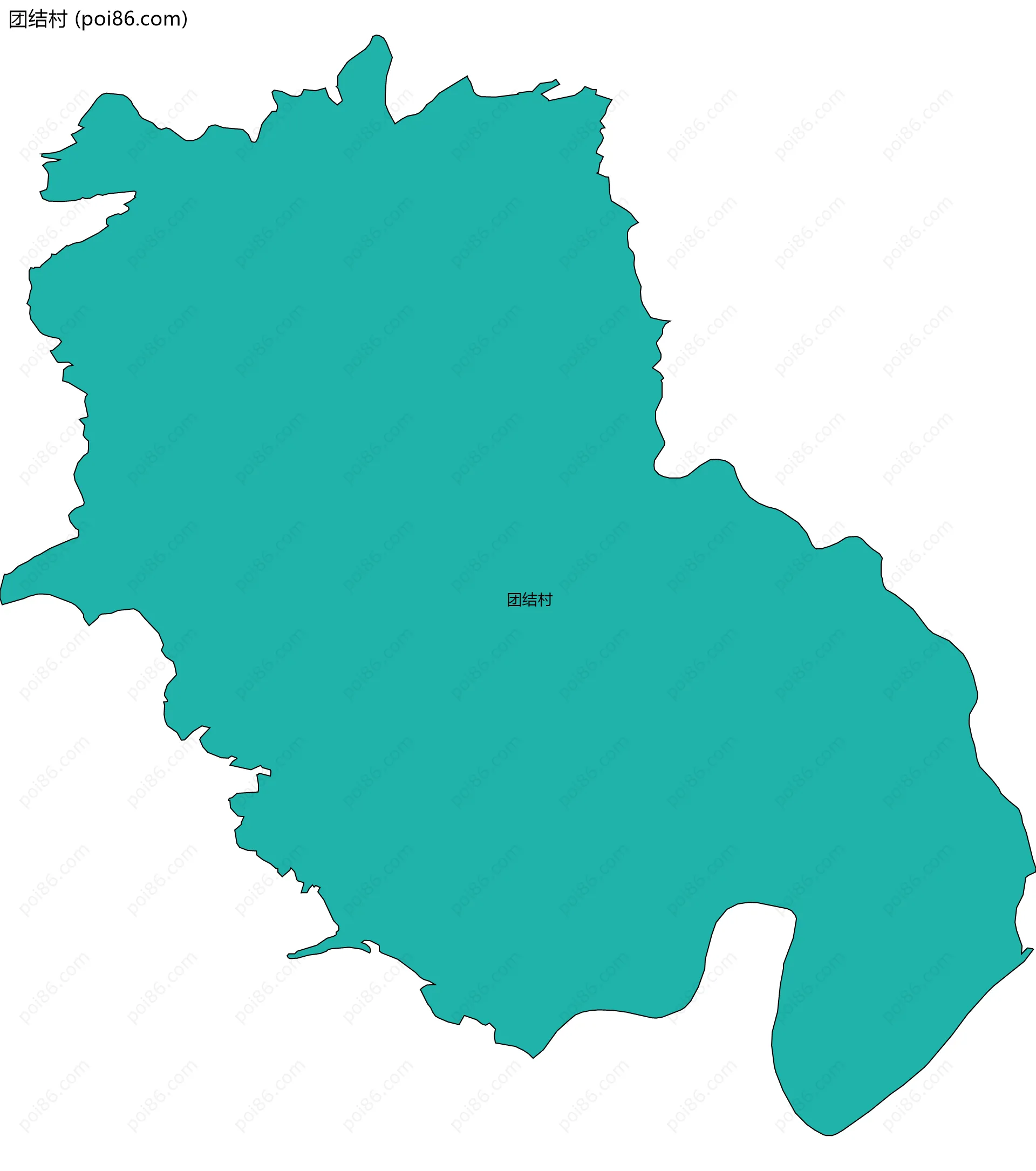 团结村边界地图