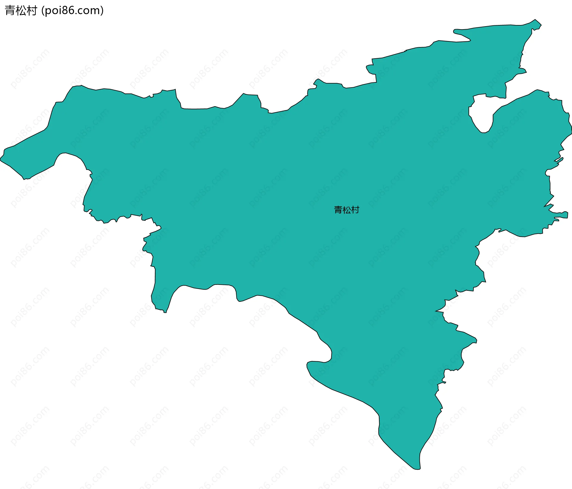 青松村边界地图