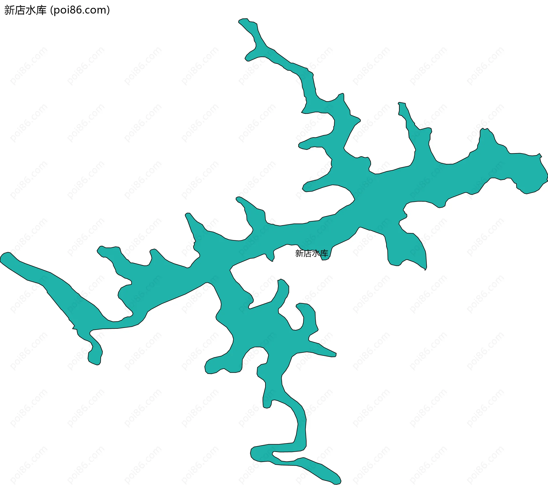 新店水库边界地图