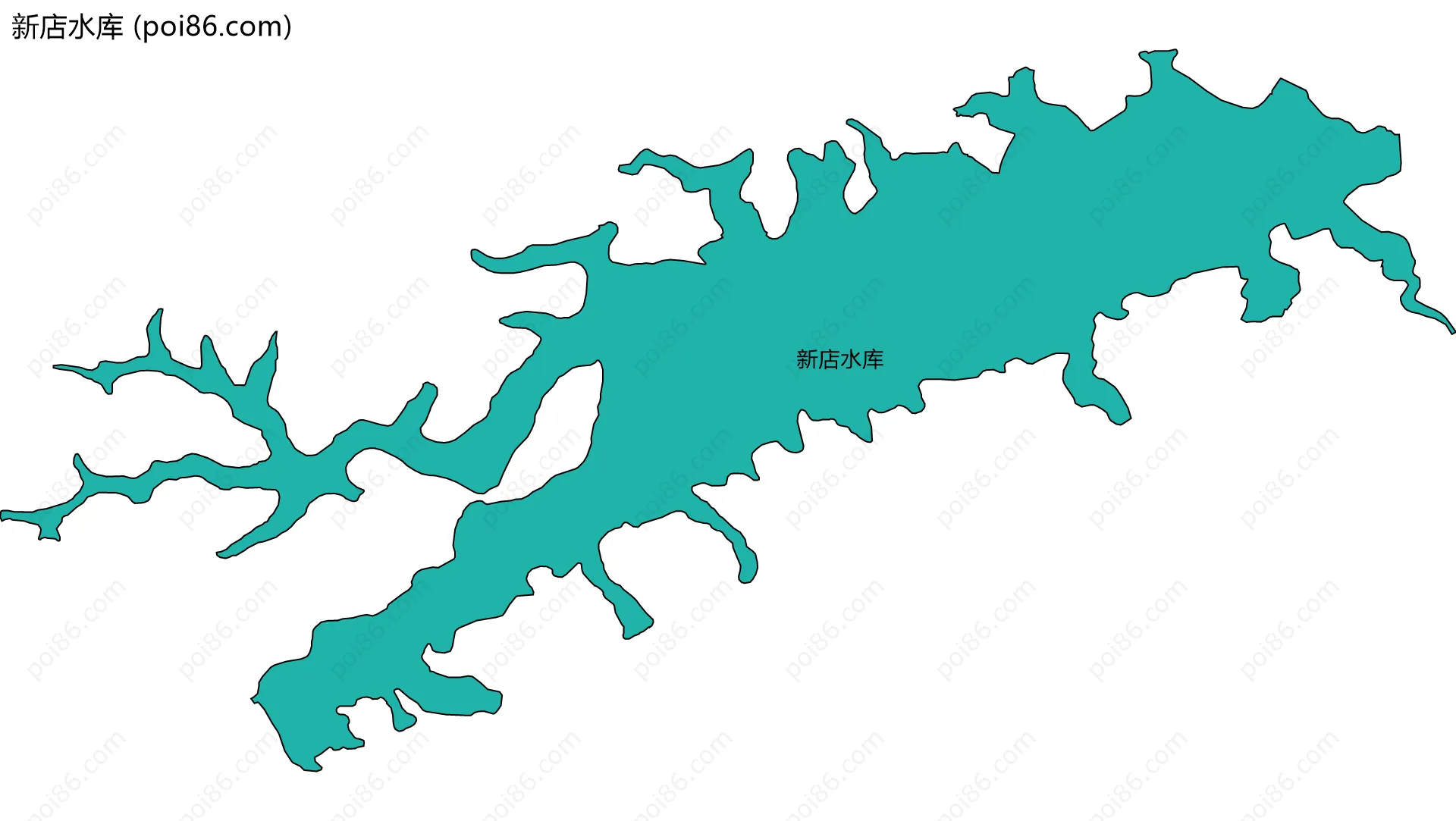 新店水库边界地图