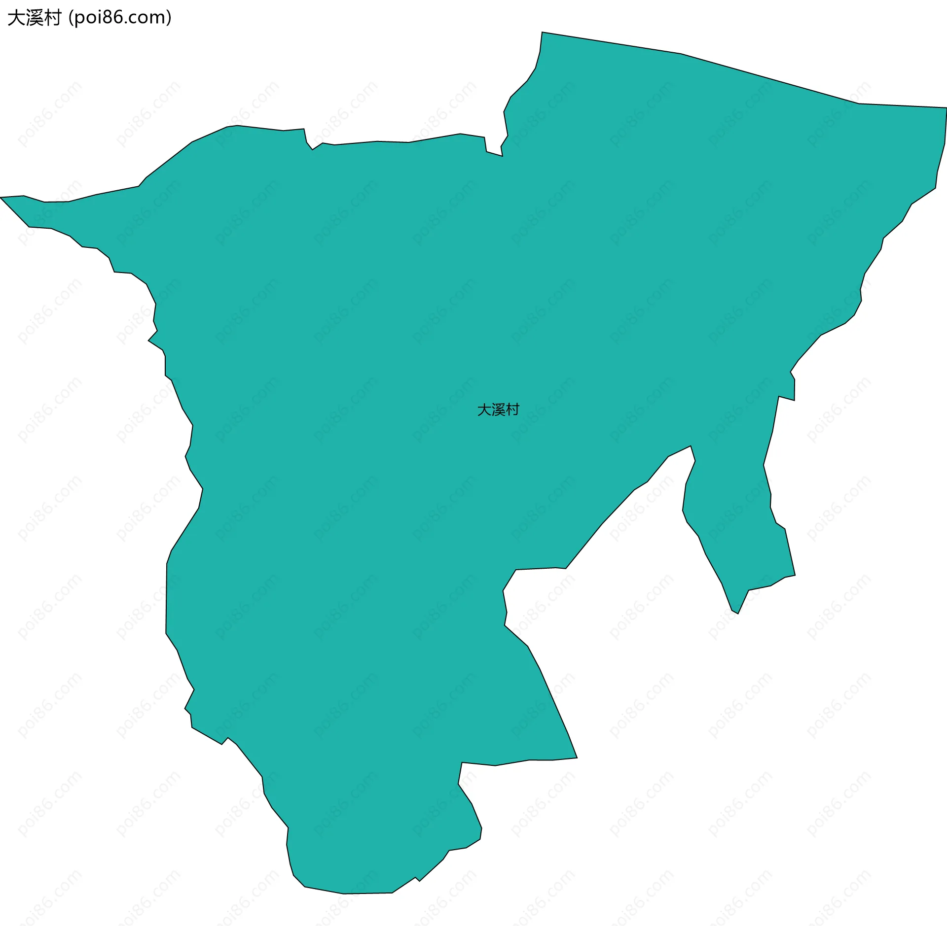 大溪村边界地图