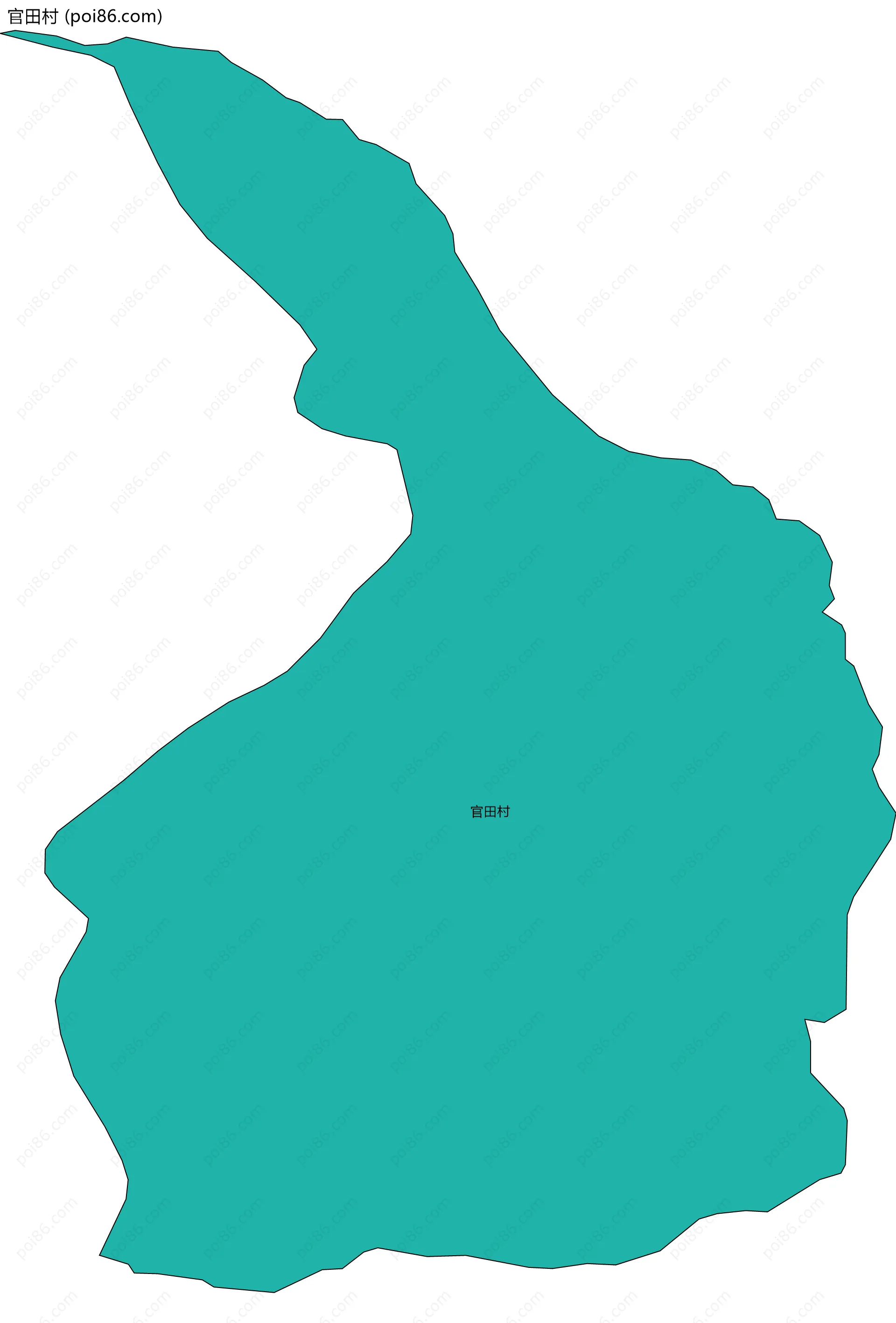 官田村边界地图