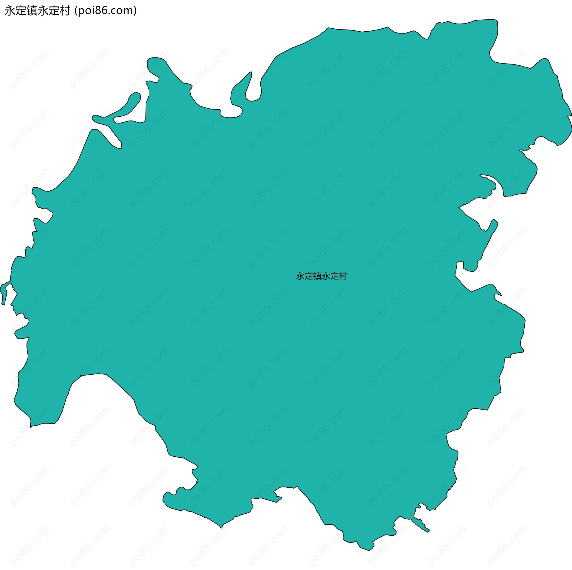 永定镇永定村边界地图