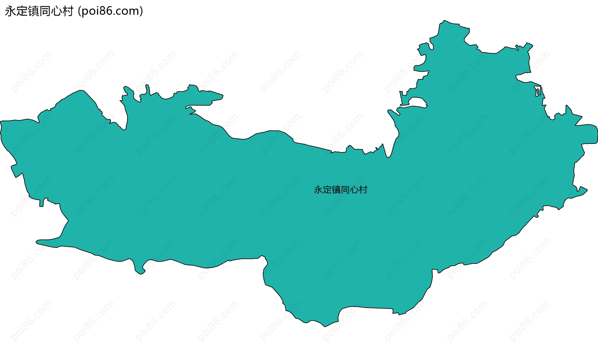 永定镇同心村边界地图