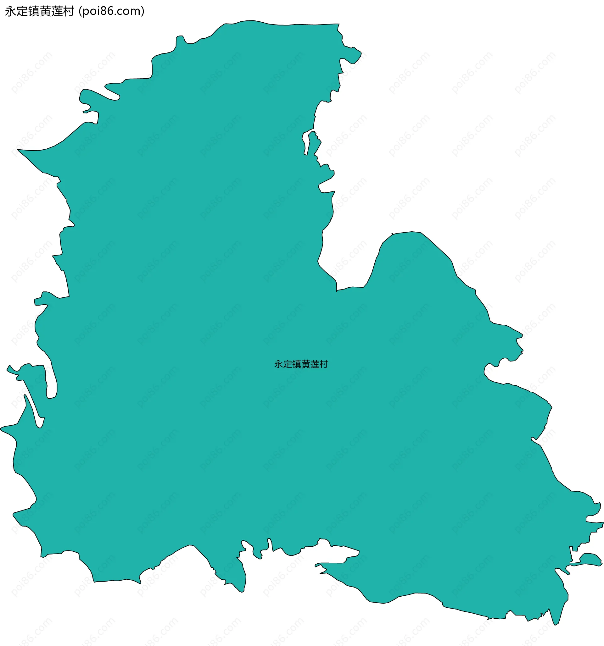 永定镇黄莲村边界地图