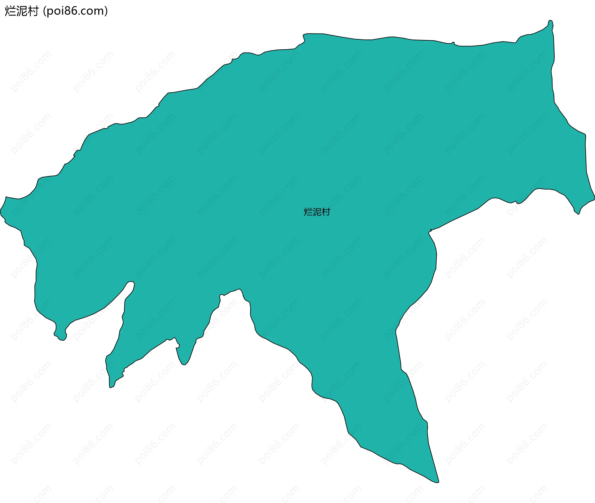 烂泥村边界地图