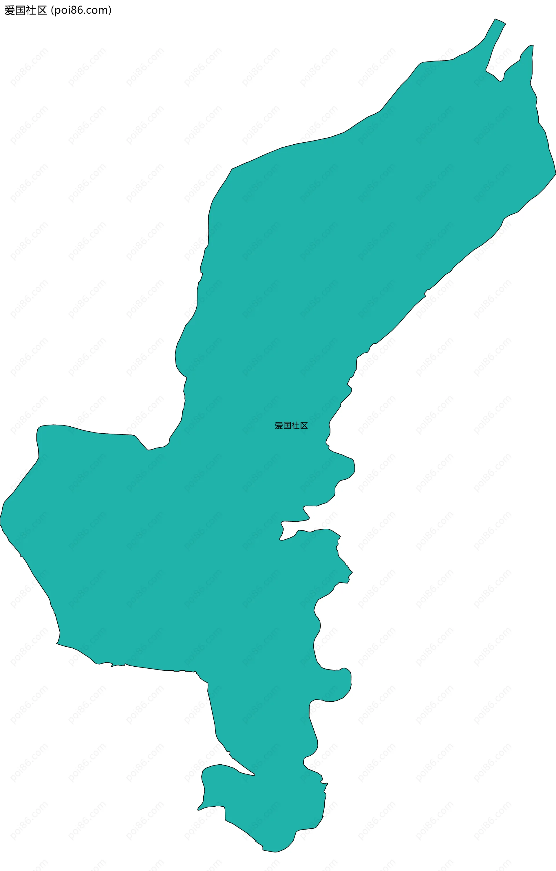 爱国社区边界地图