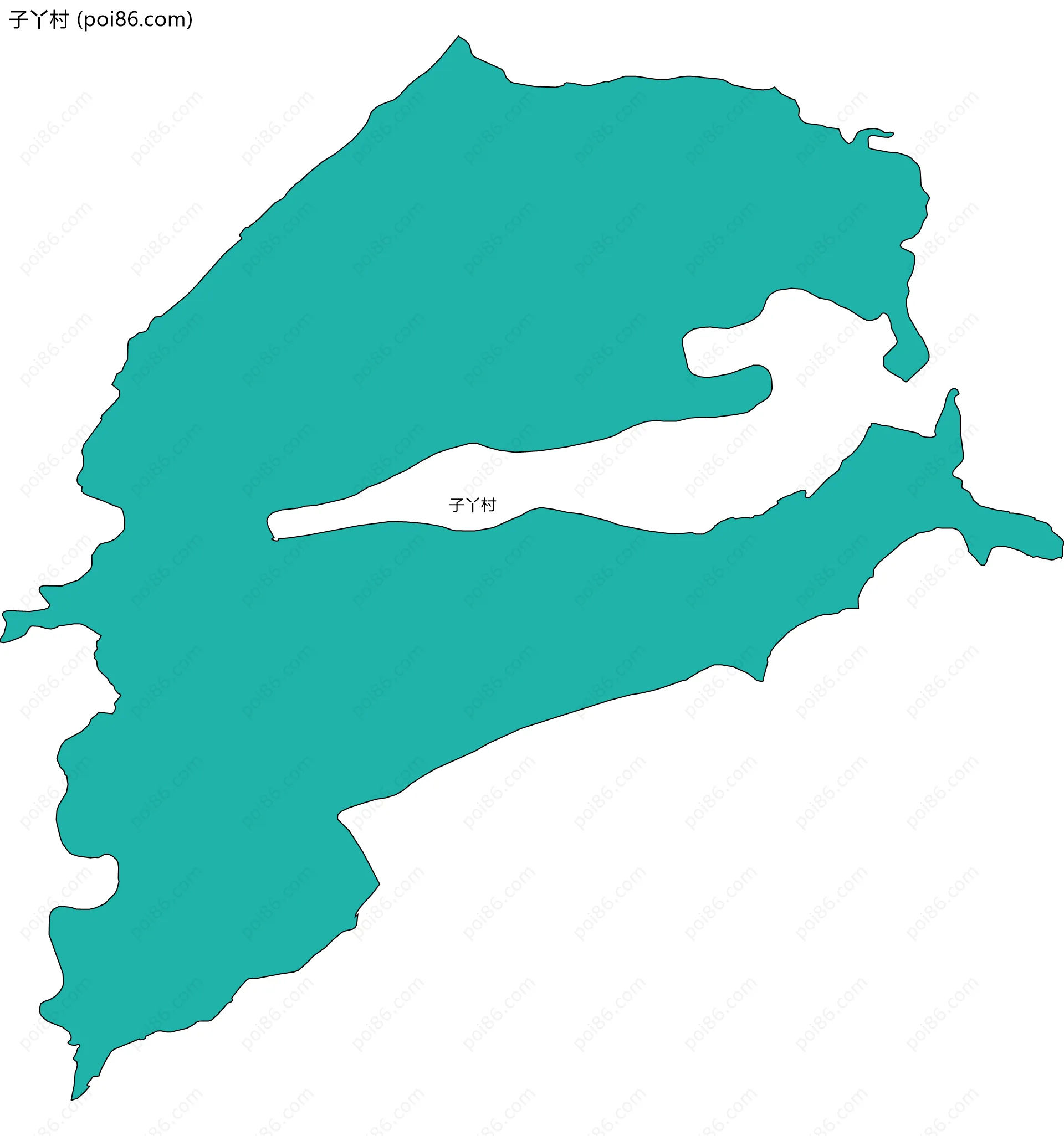 子丫村边界地图