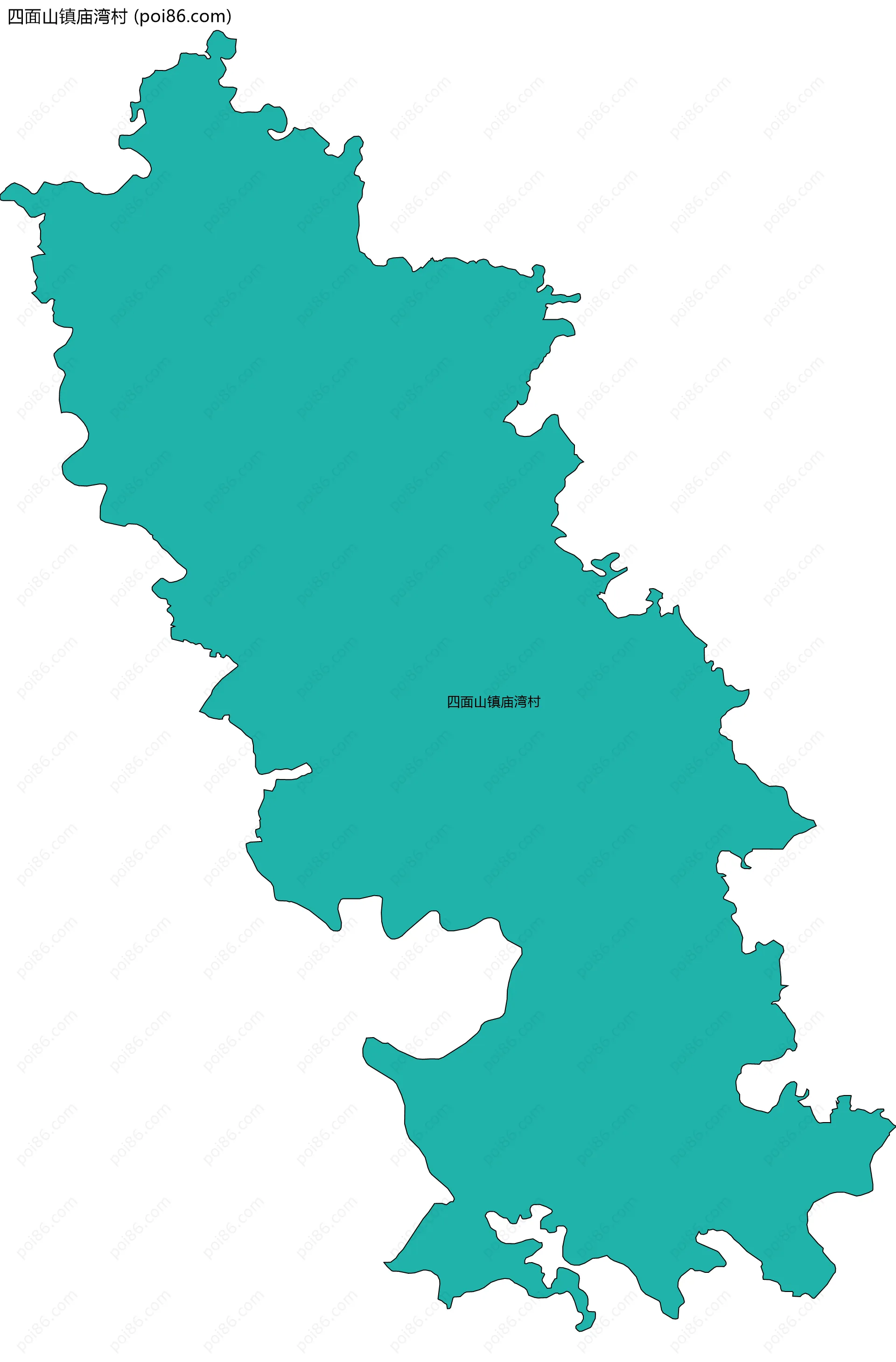 四面山镇庙湾村边界地图