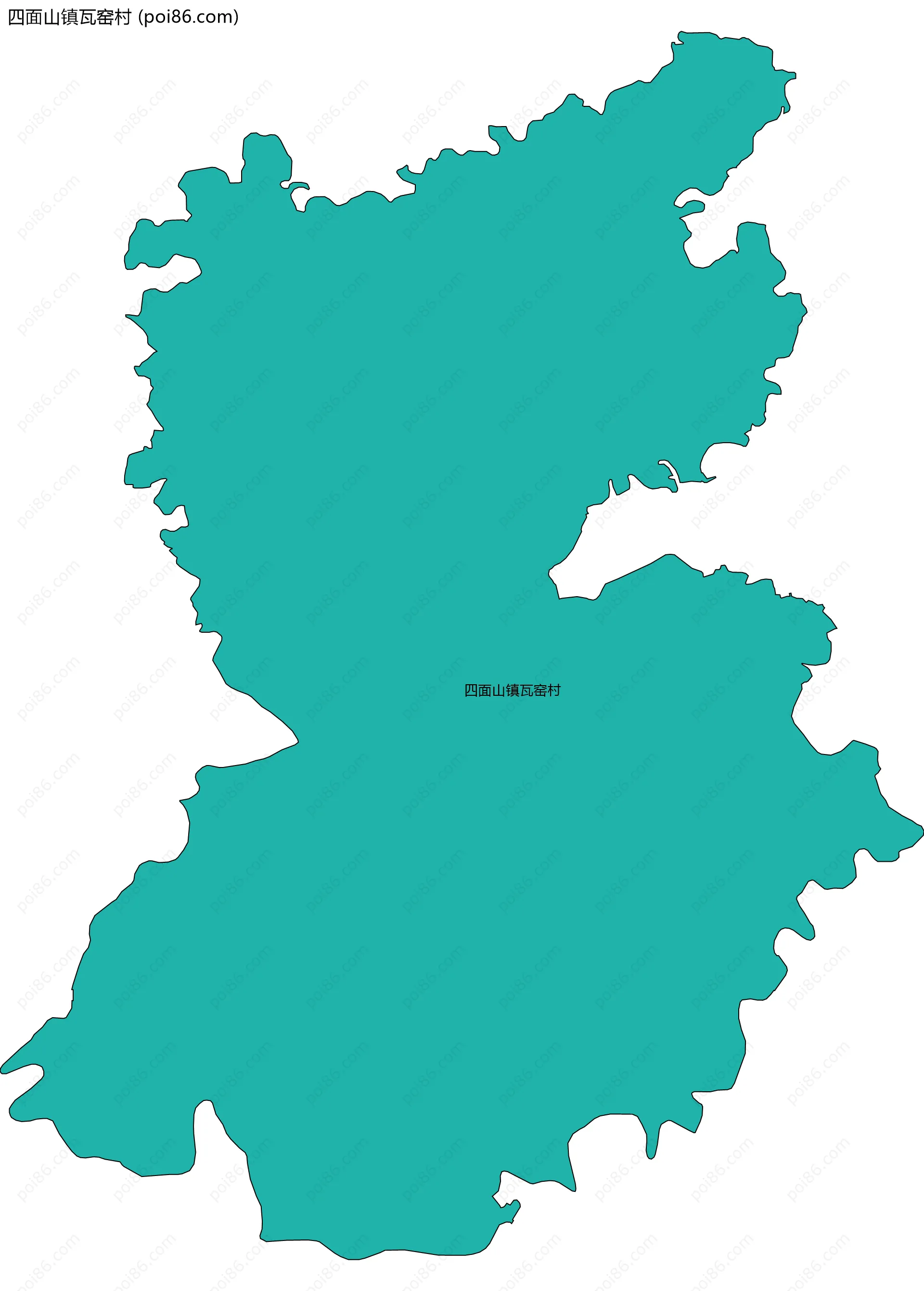 四面山镇瓦窑村边界地图