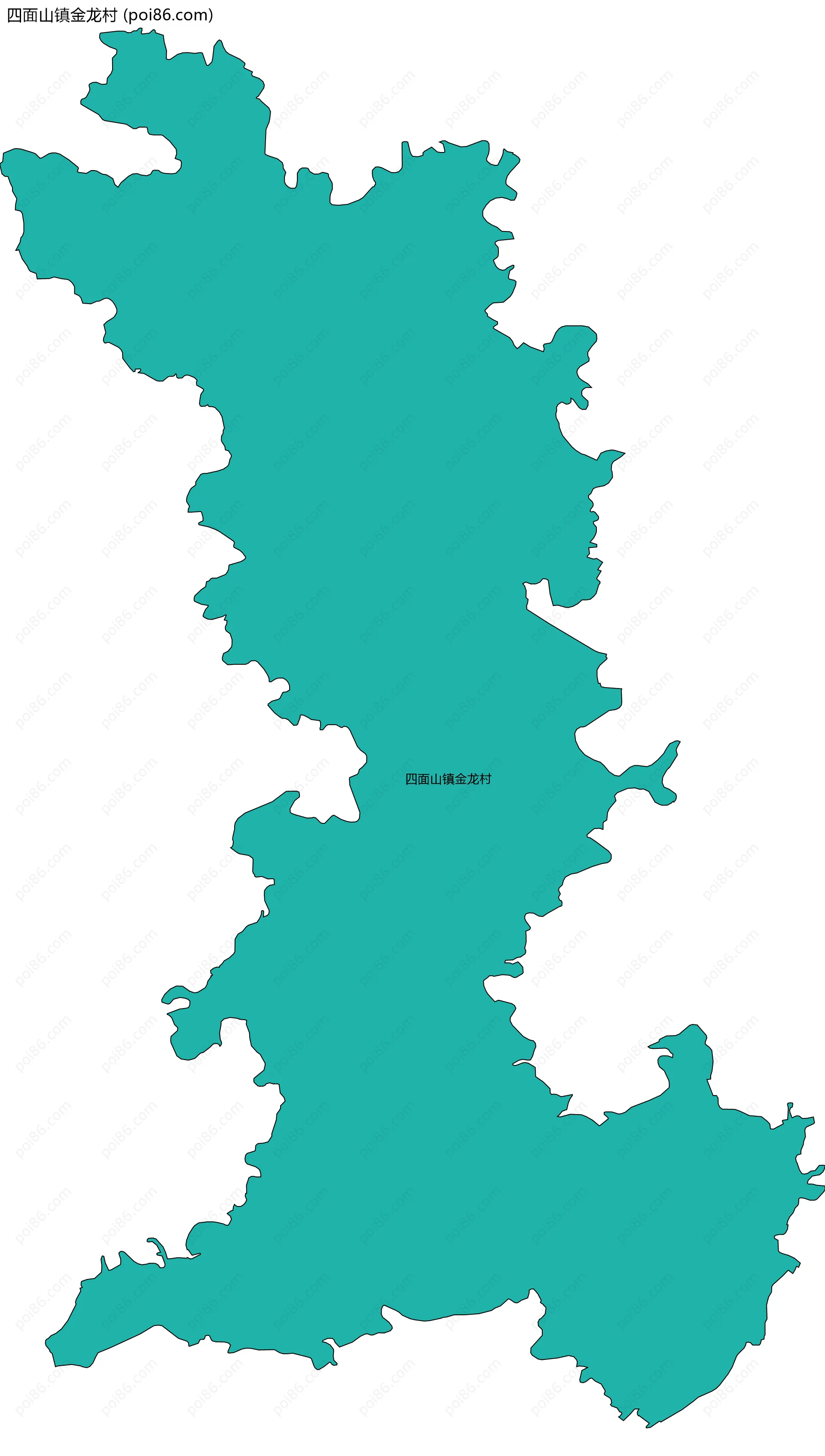 四面山镇金龙村边界地图