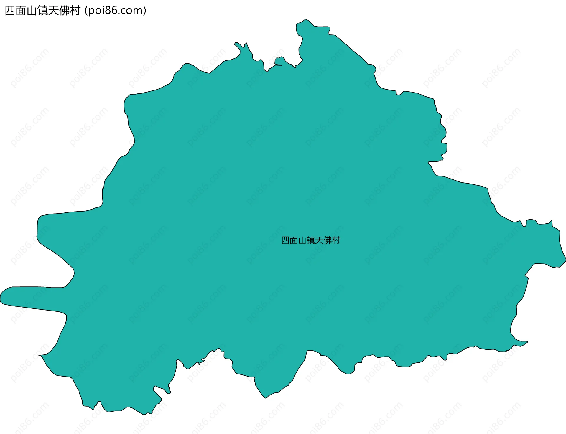 四面山镇天佛村边界地图