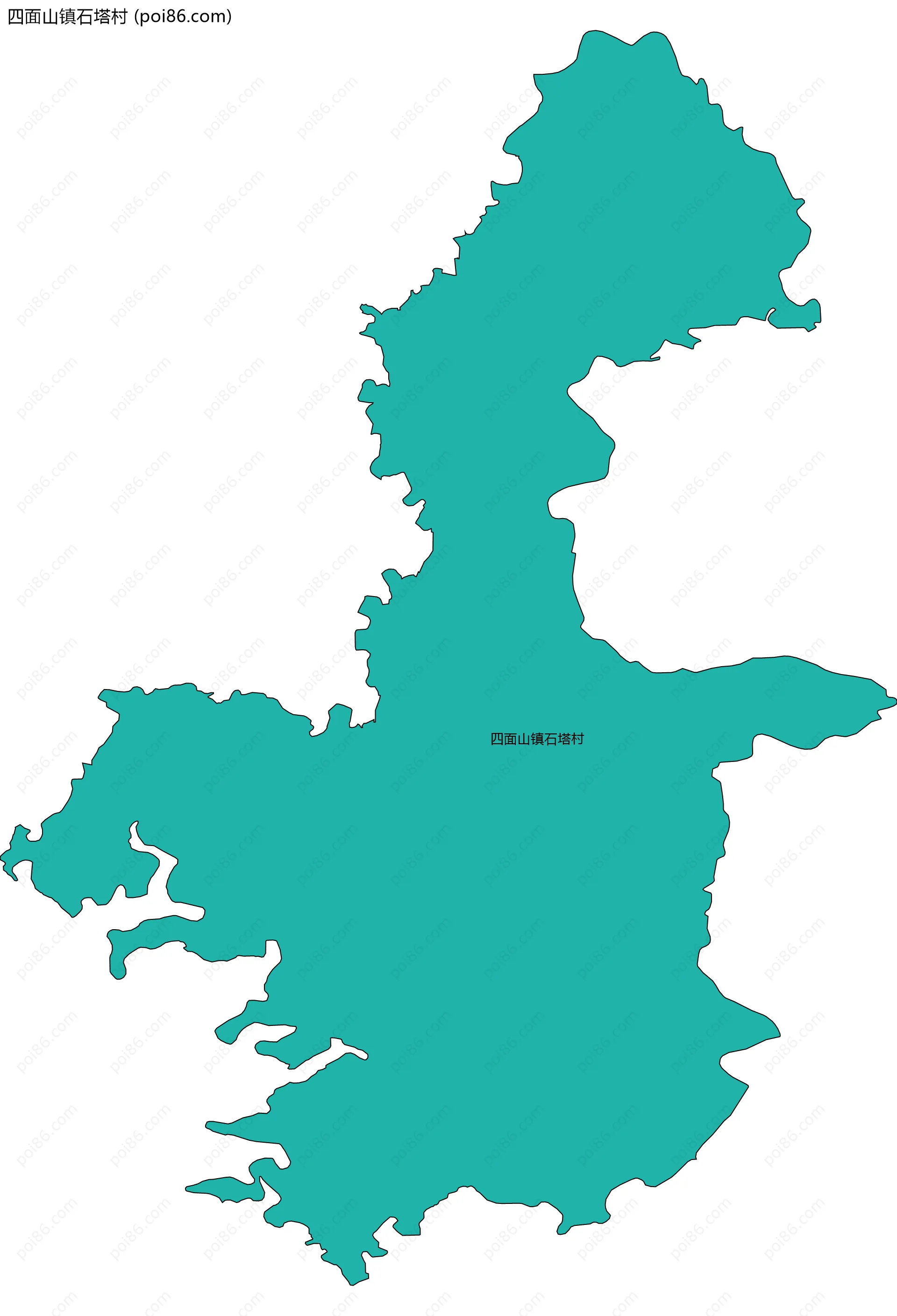 四面山镇石塔村边界地图