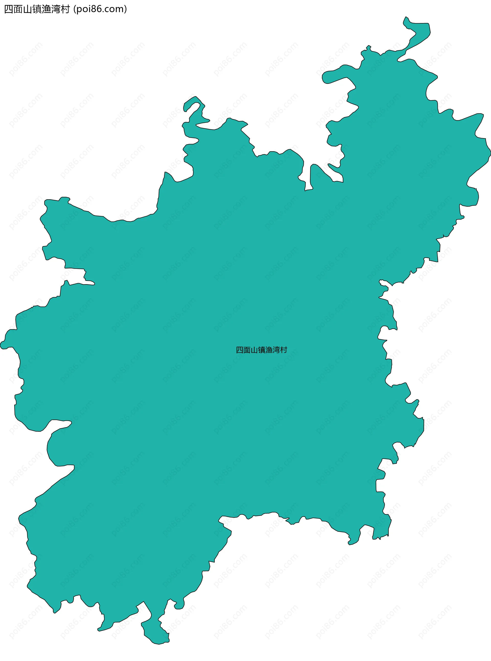 四面山镇渔湾村边界地图