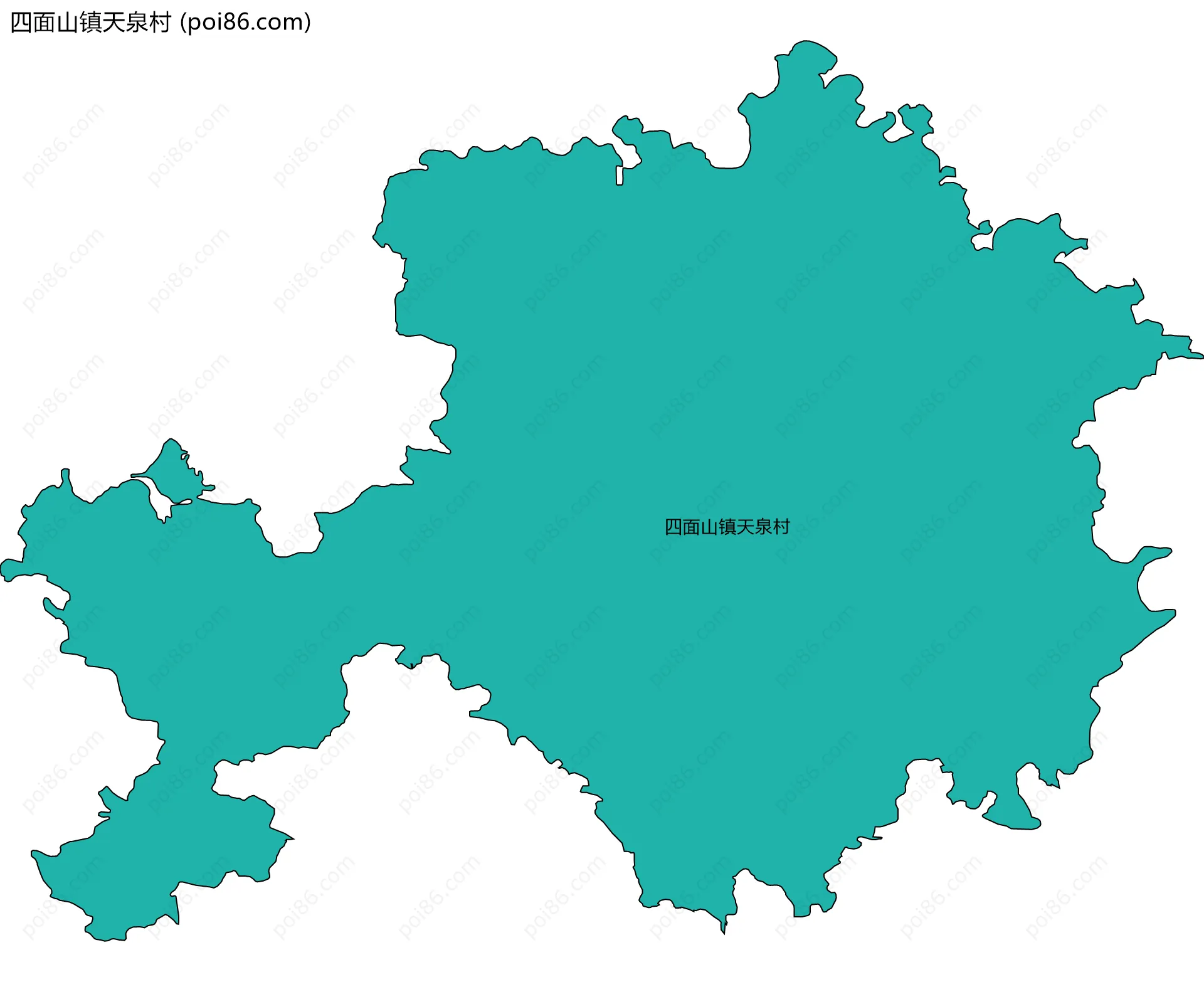 四面山镇天泉村边界地图