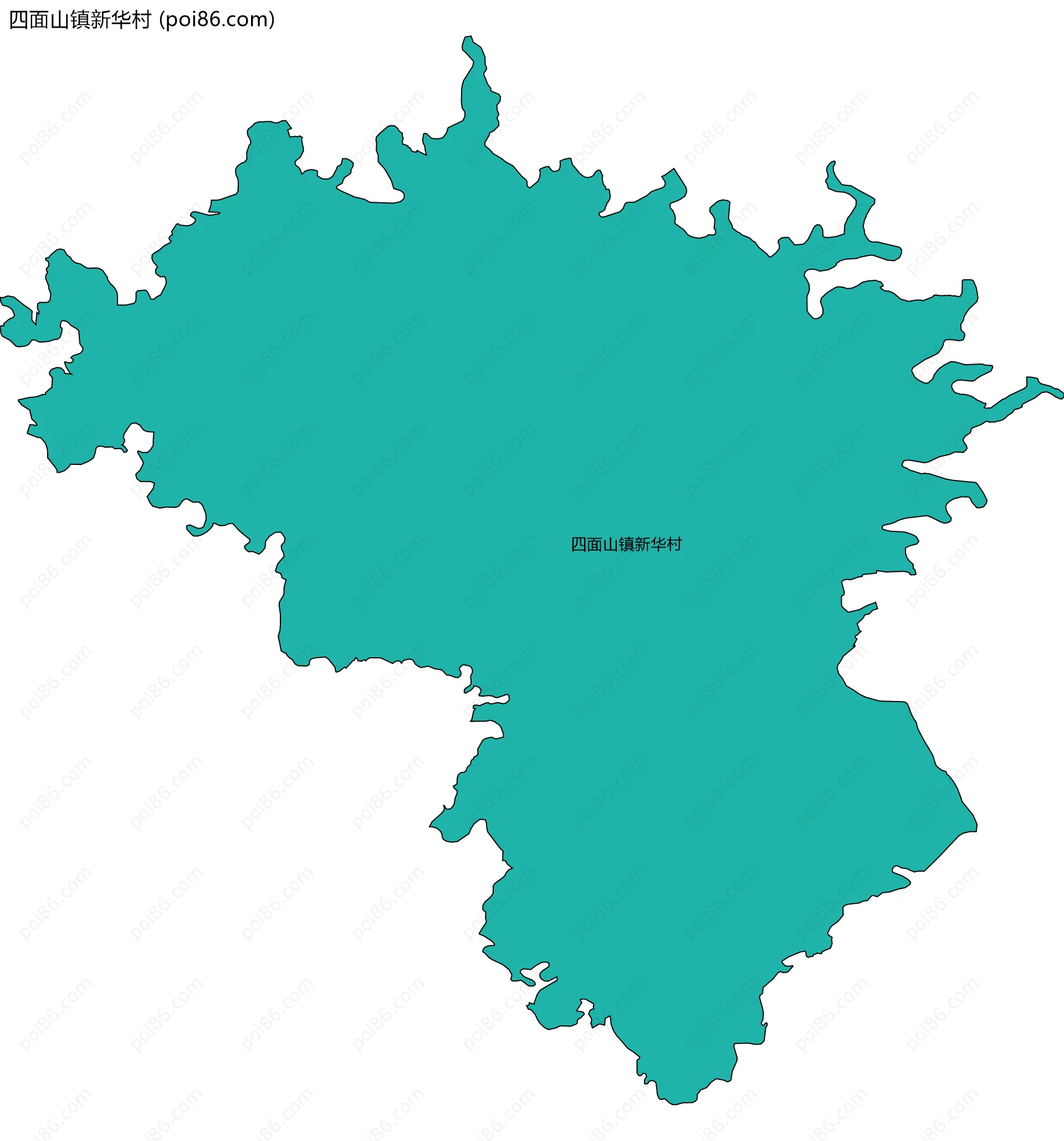 四面山镇新华村边界地图