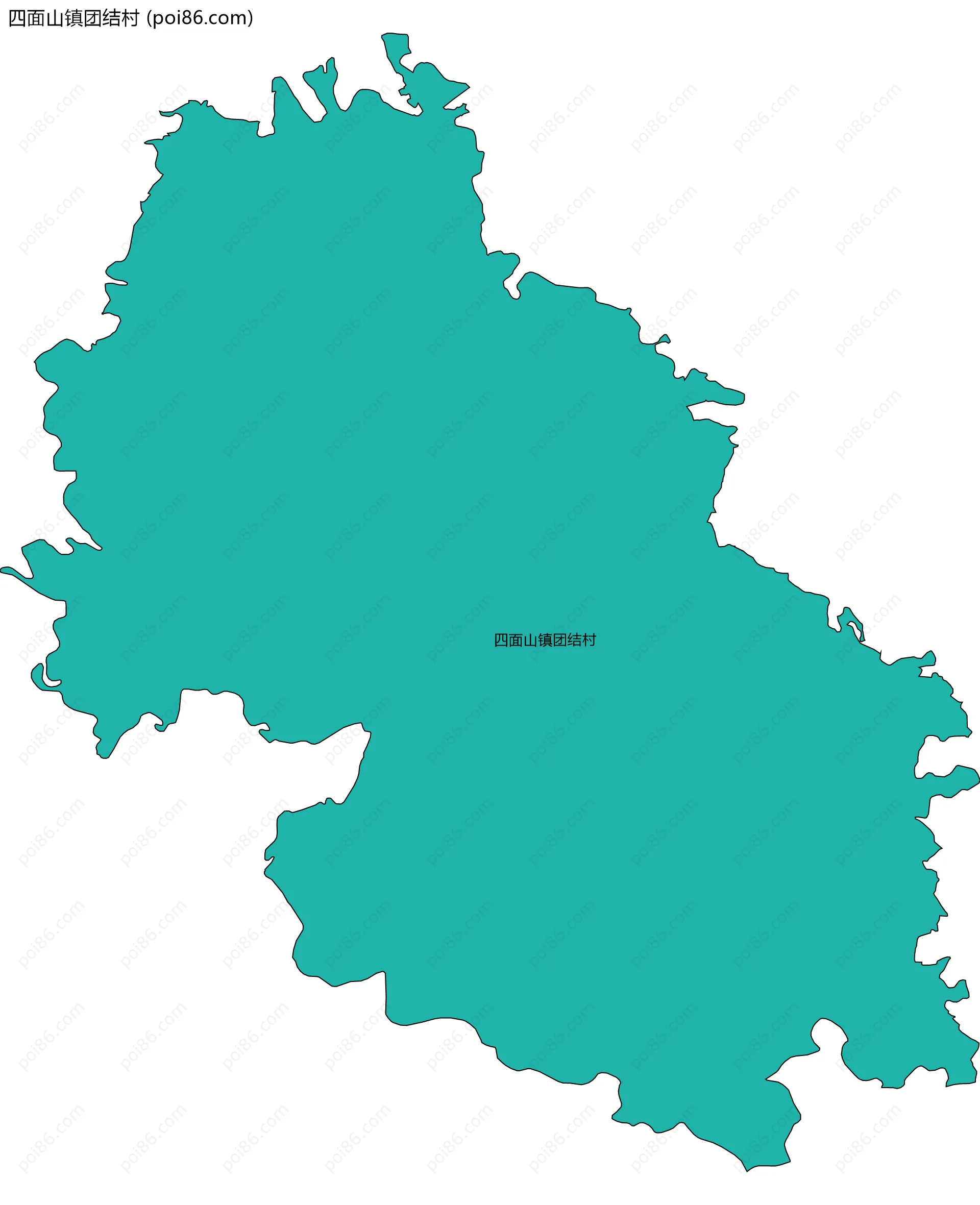 四面山镇团结村边界地图