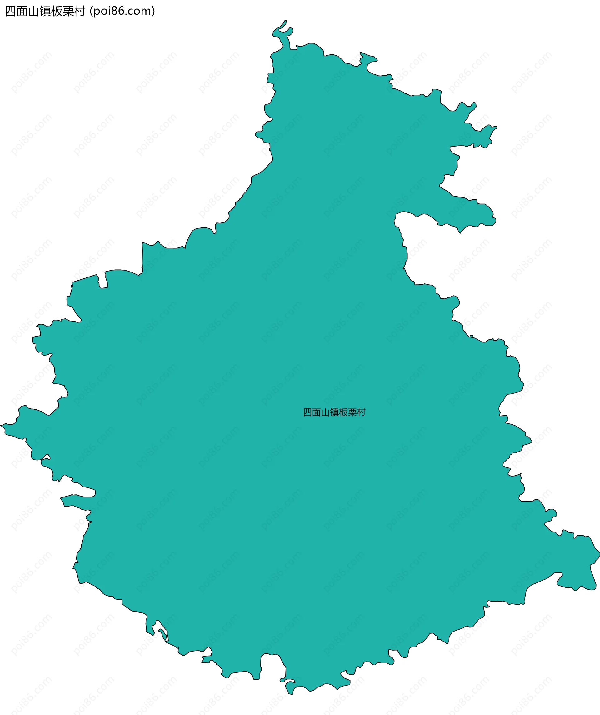 四面山镇板栗村边界地图