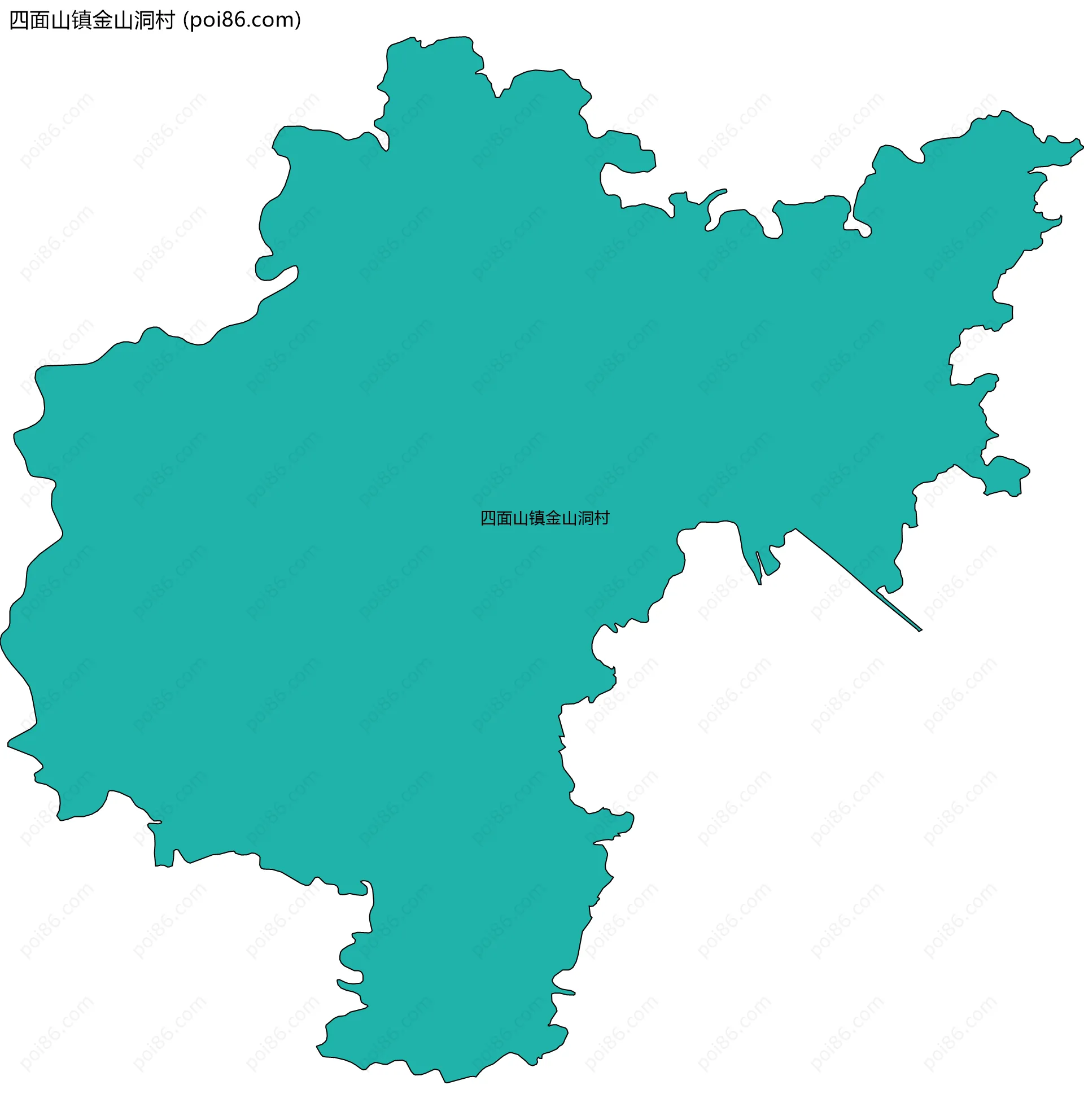 四面山镇金山洞村边界地图