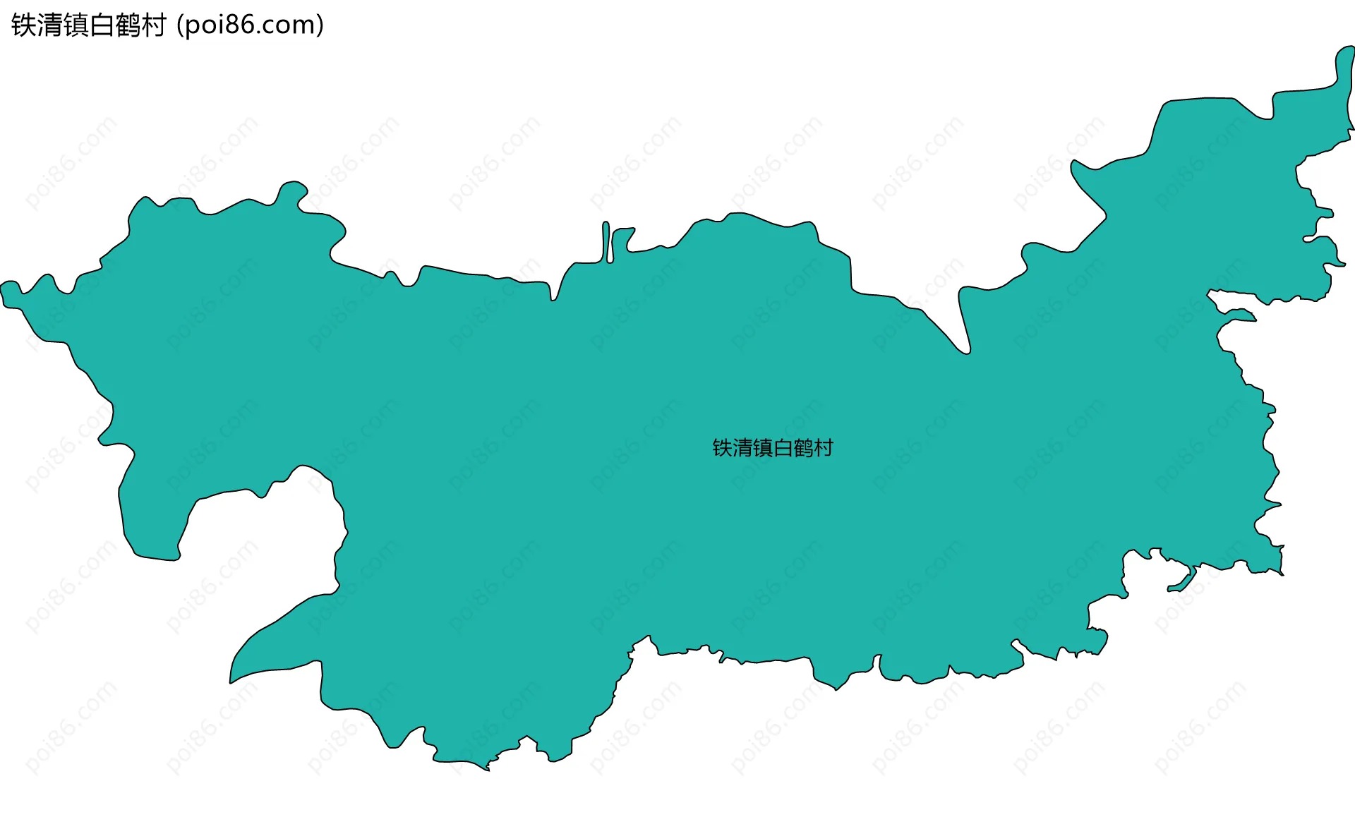 铁清镇白鹤村边界地图