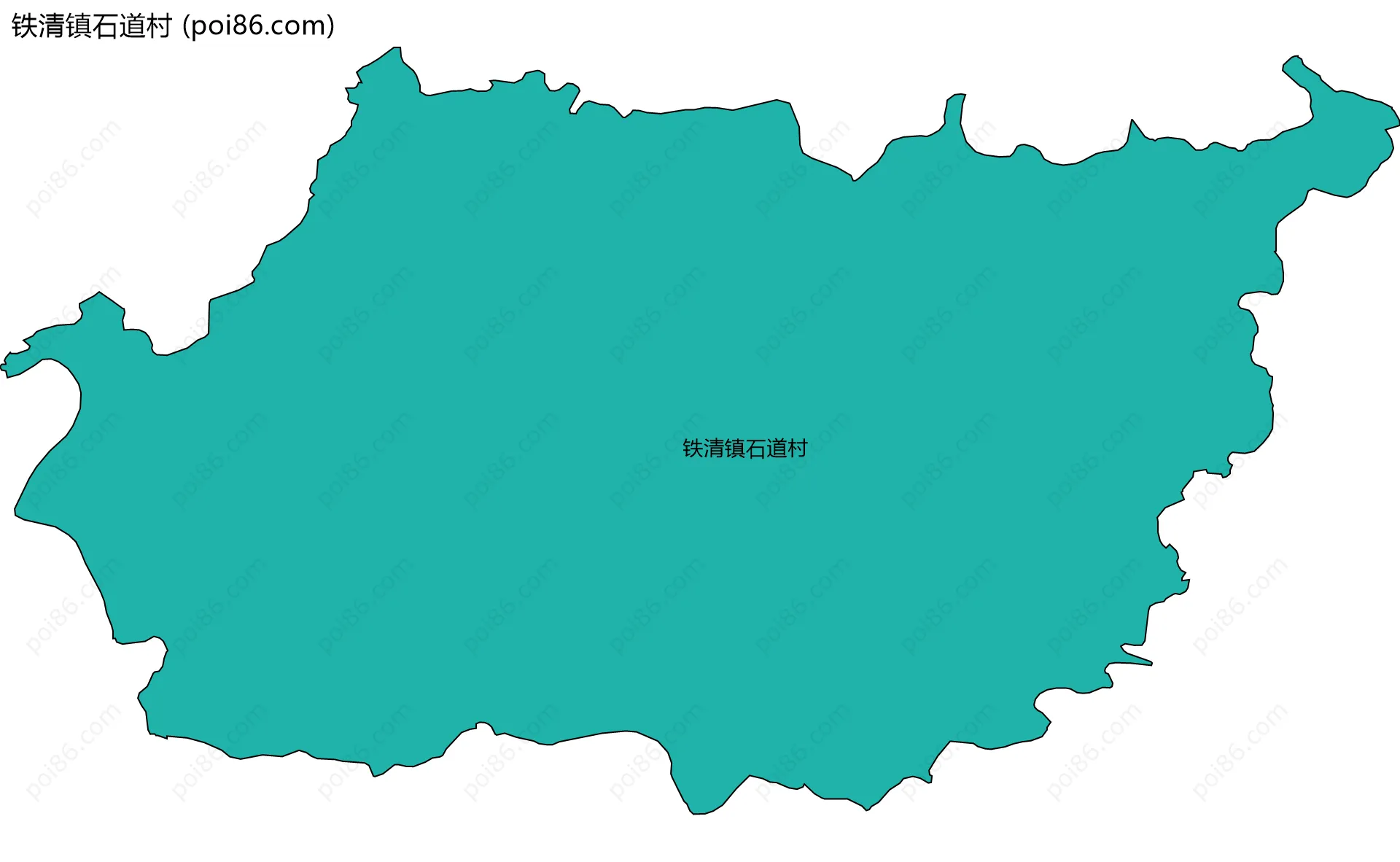 铁清镇石道村边界地图