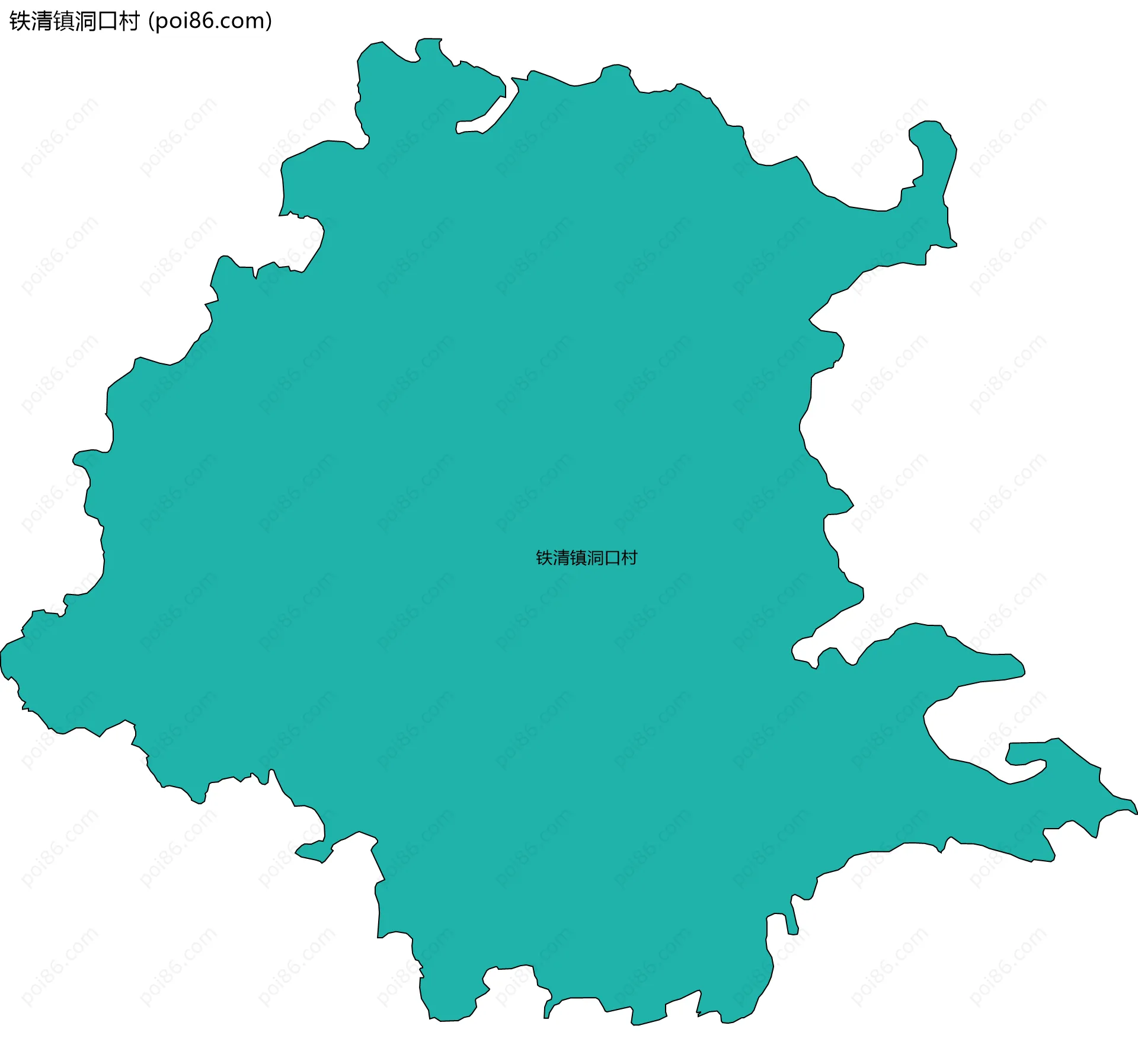 铁清镇洞口村边界地图