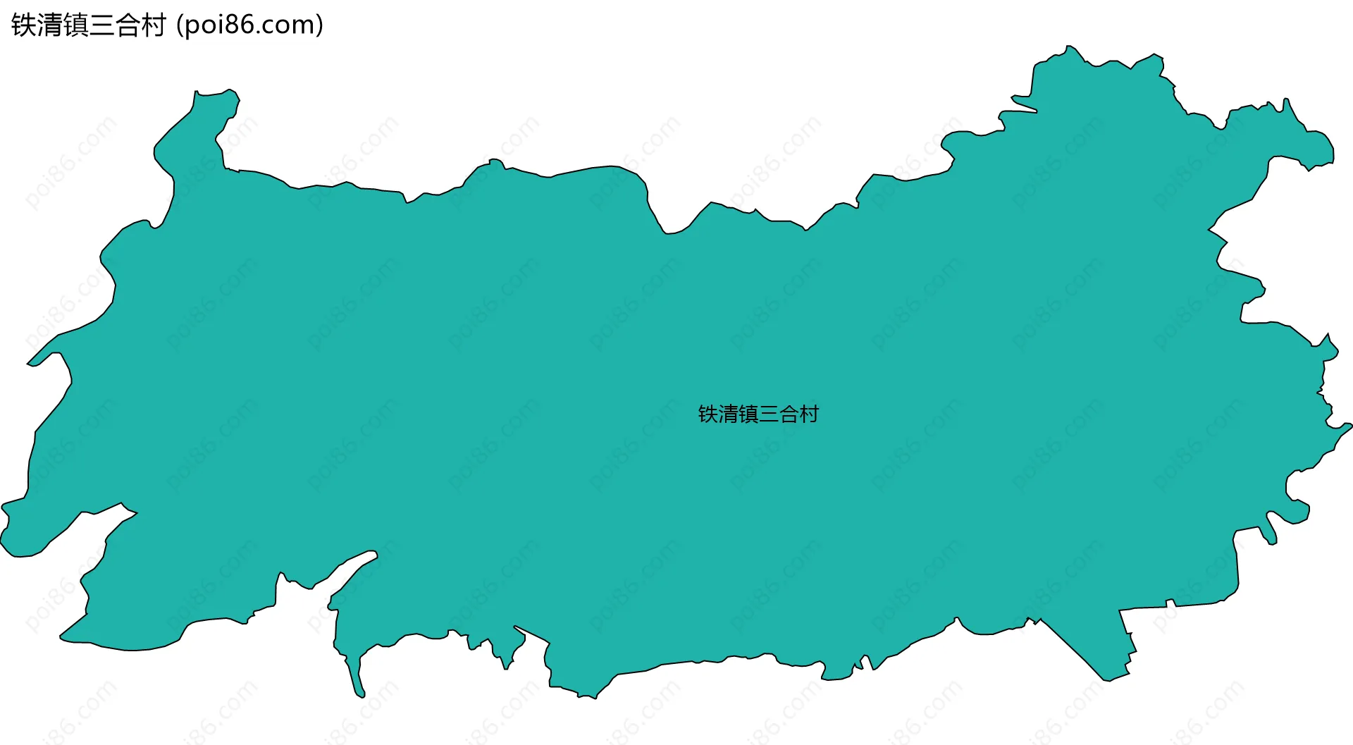 铁清镇三合村边界地图