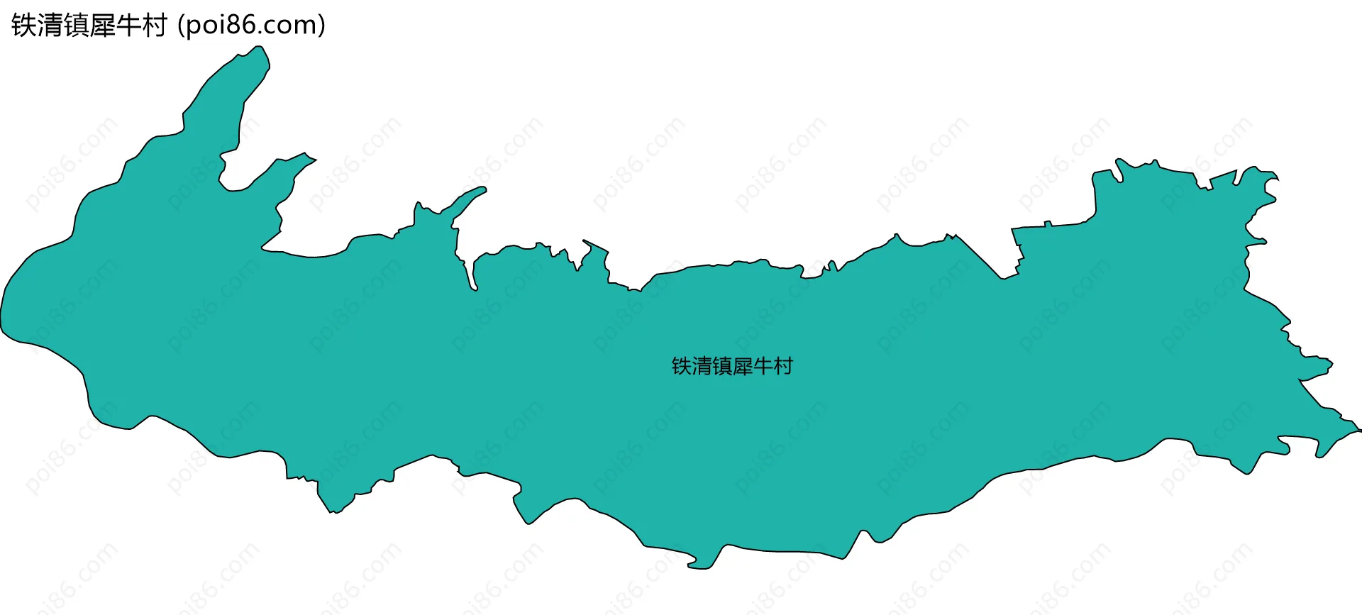 铁清镇犀牛村边界地图