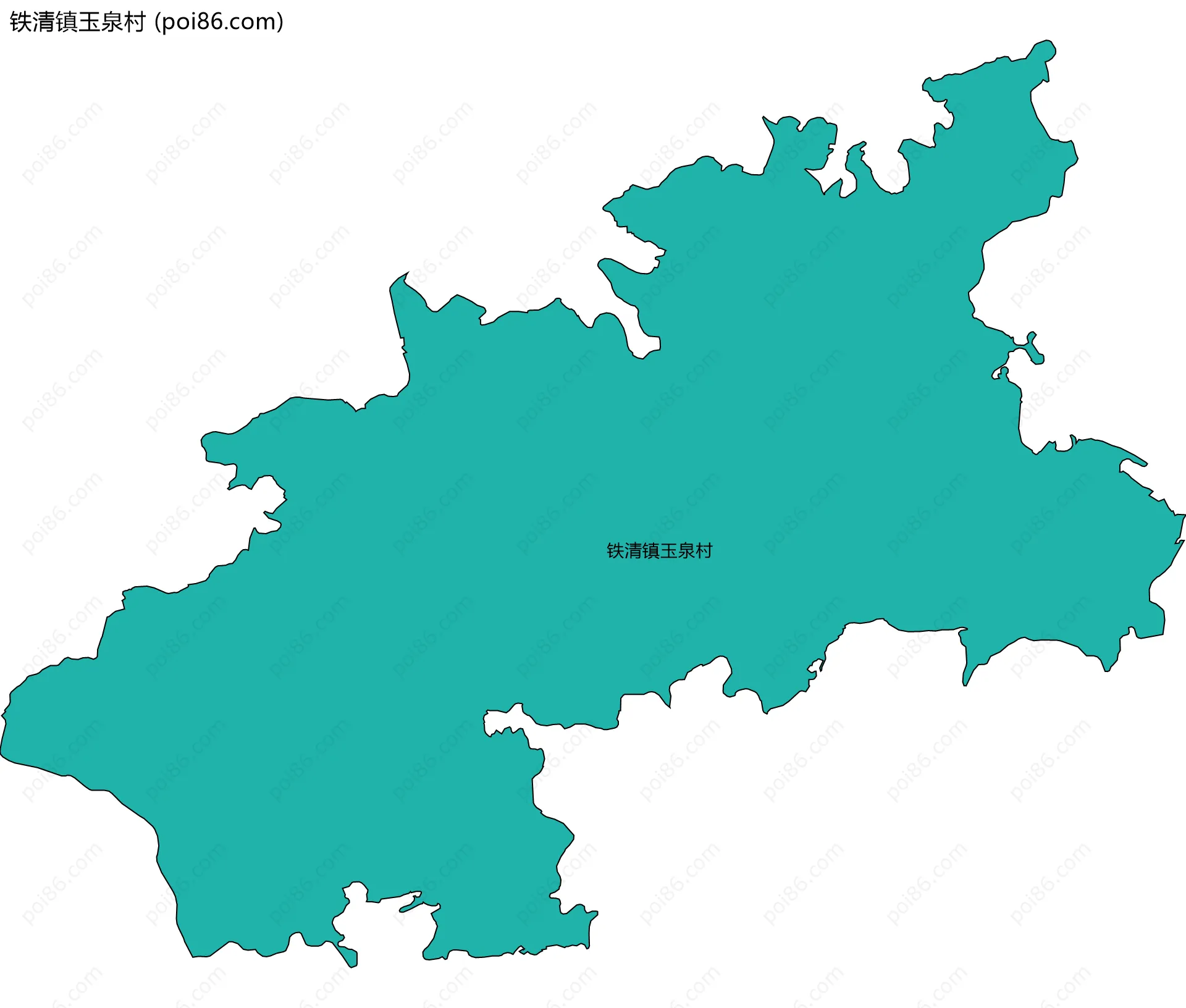 铁清镇玉泉村边界地图