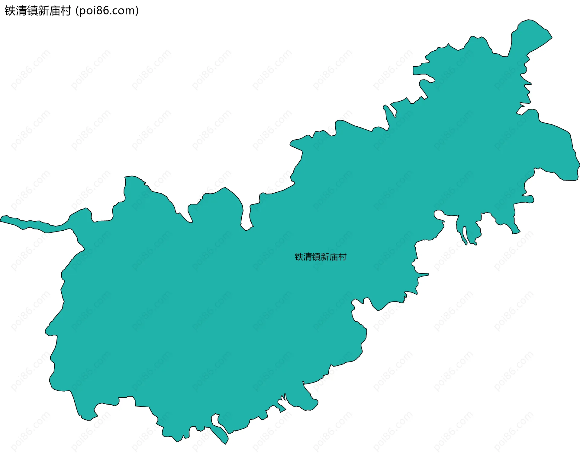 铁清镇新庙村边界地图