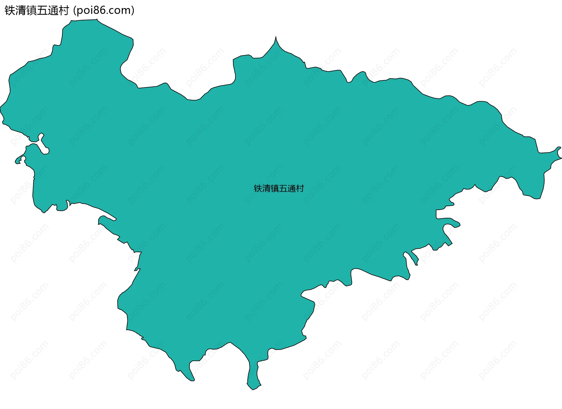 铁清镇五通村边界地图