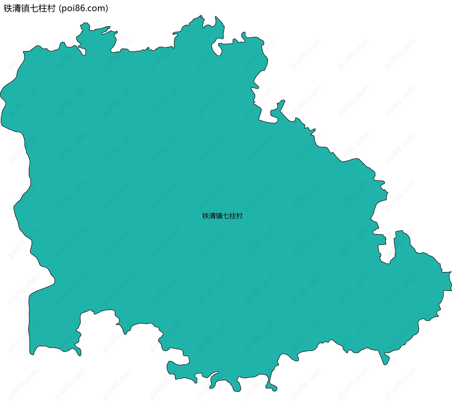 铁清镇七柱村边界地图